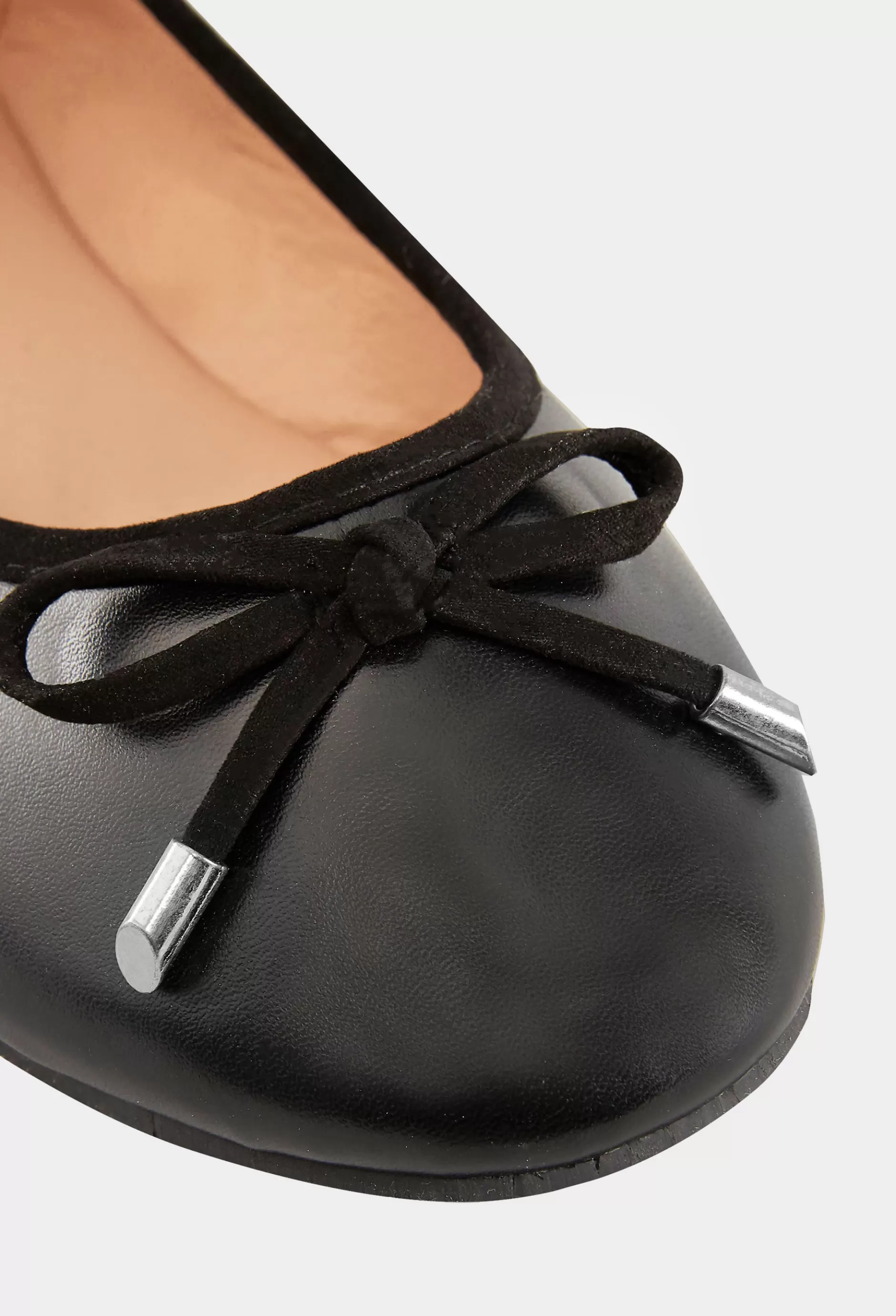 Women M&Co Flat Shoes>Yours Yours Black Ballerina Pumps In Wide E Fit & Extra Wide Eee Fit