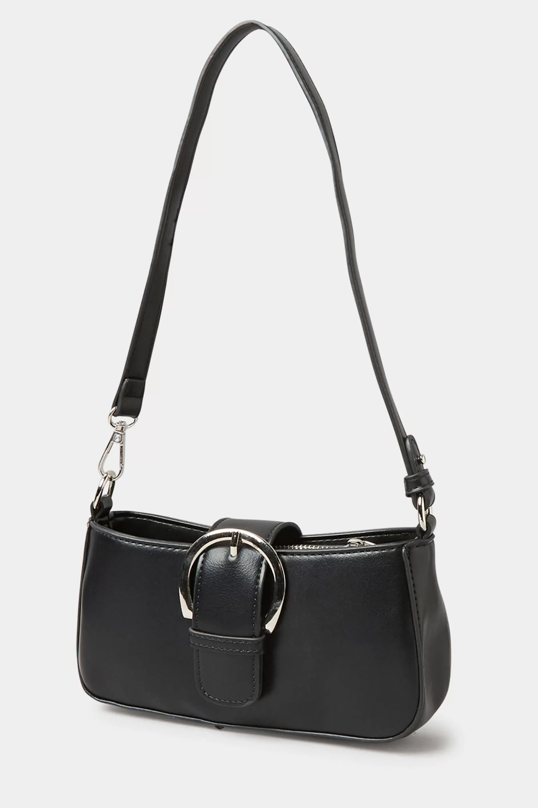 Women M&Co Bags>Yours Yours Black Buckle Front Shoulder Bag