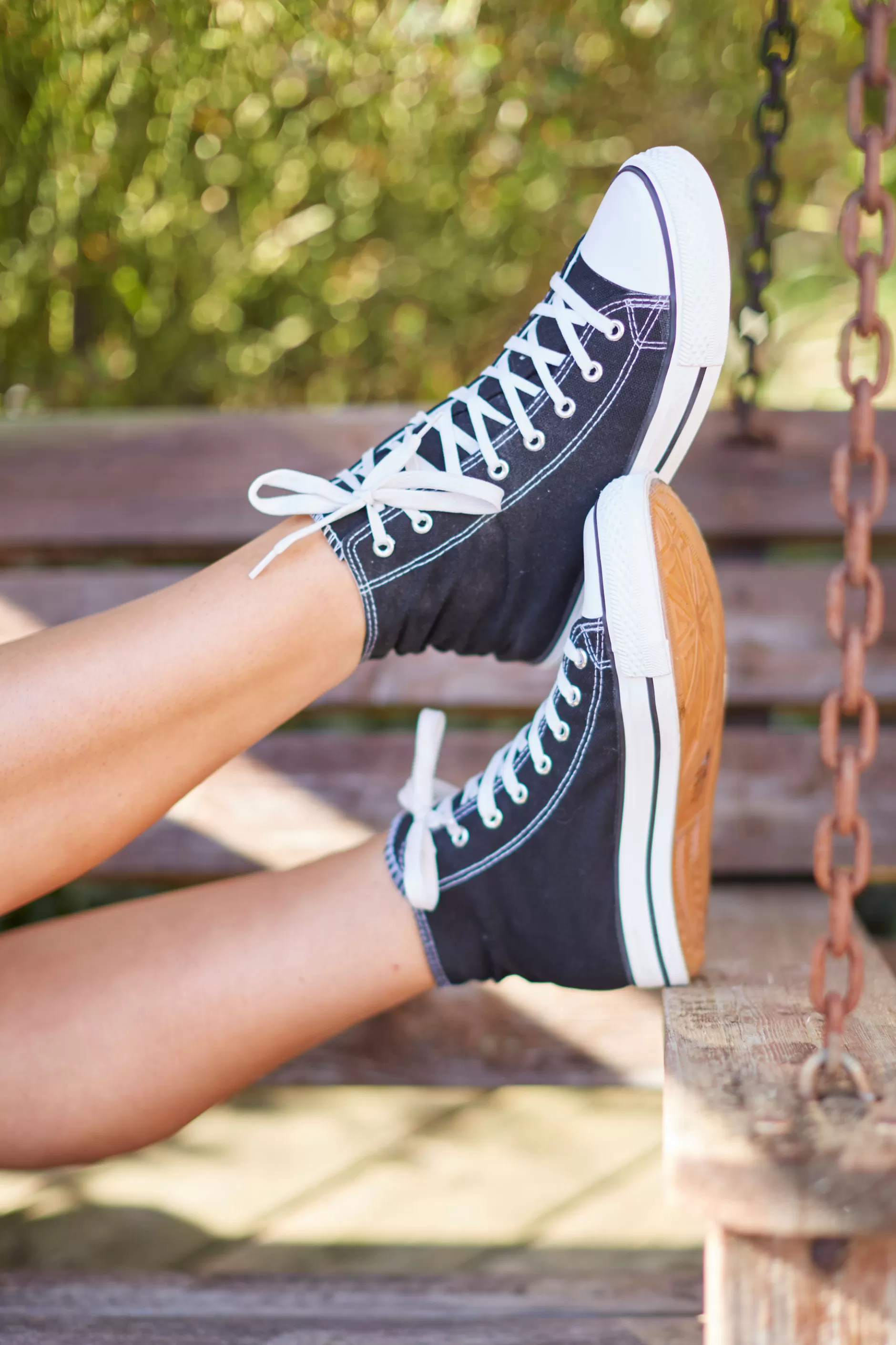 Women M&Co Flat Shoes>Yours Yours Black Canvas High Top Trainers In Wide E Fit