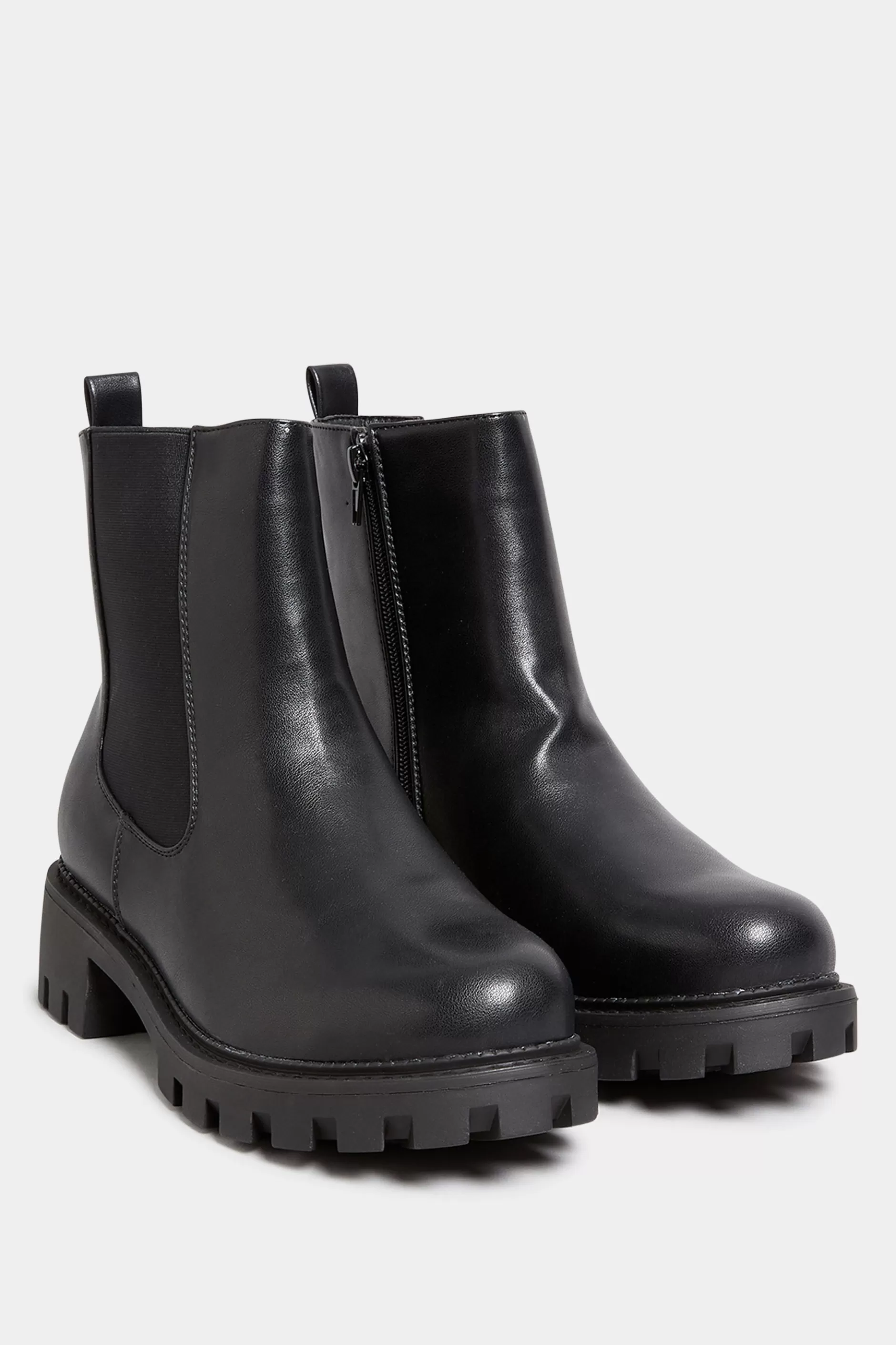 Women M&Co Boots>Yours Yours Black Chunky Chelsea Boots In Wide E Fit & Extra Wide Eee Fit