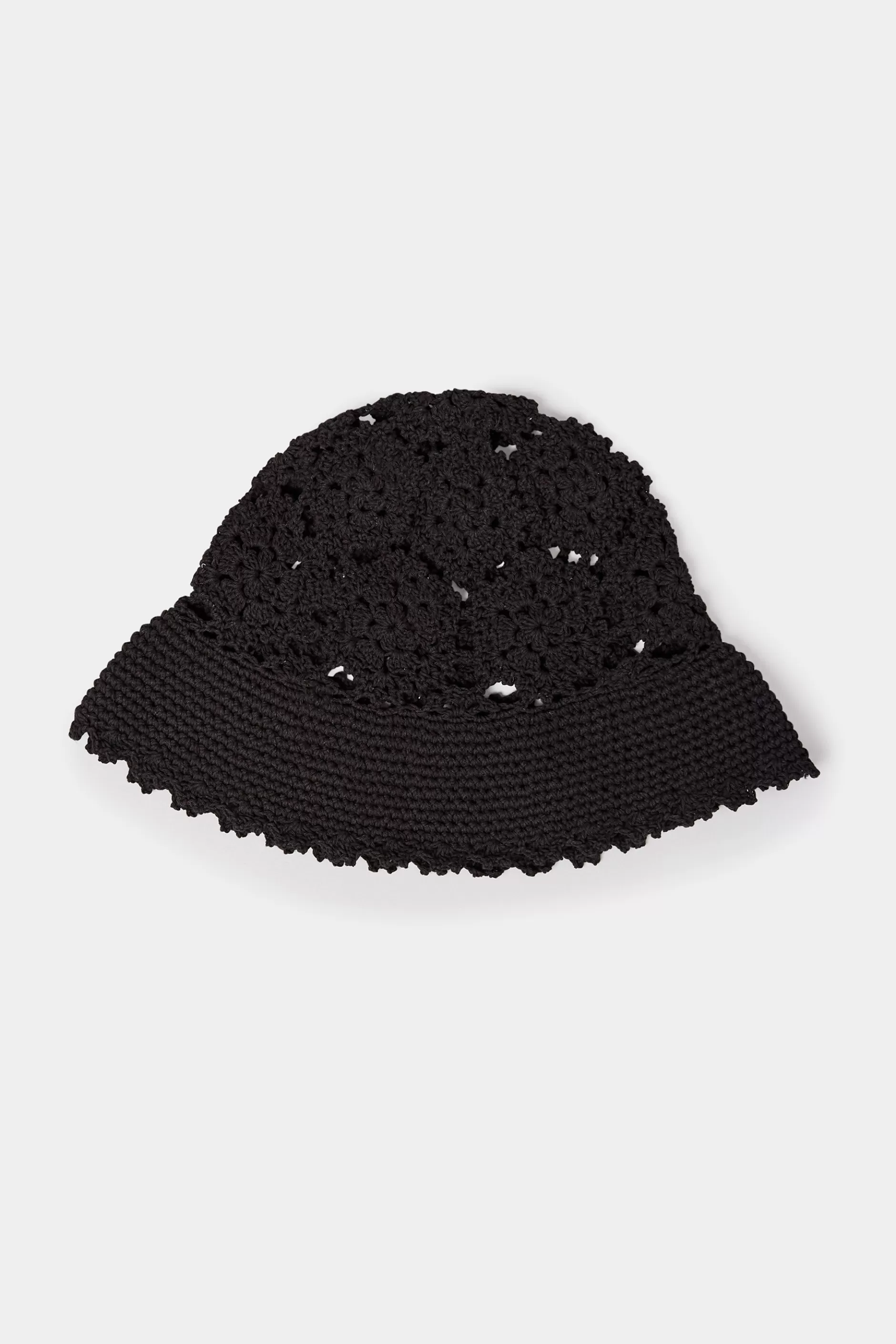 Women M&Co Hats>Yours Yours Black Crochet Bucket Hat