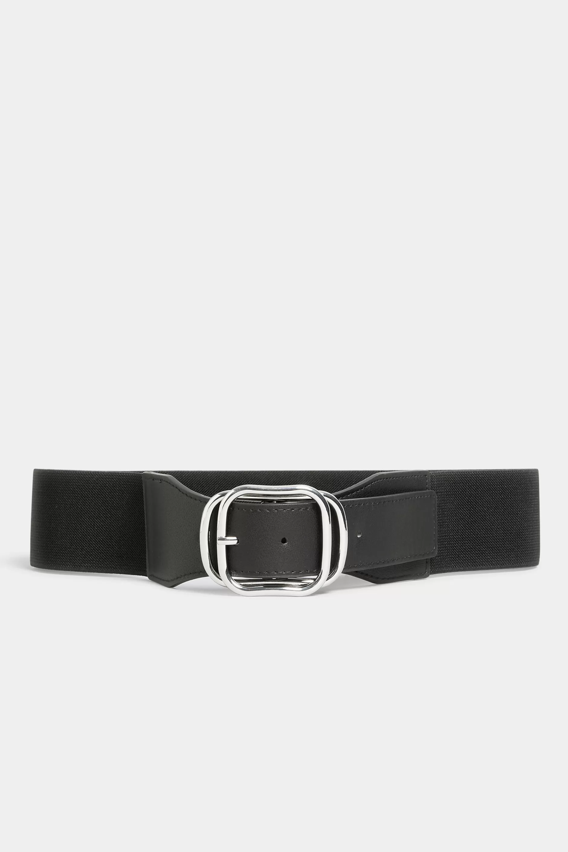 Women M&Co Belts>Yours Yours Black Double Buckle Wide Stretch Belt