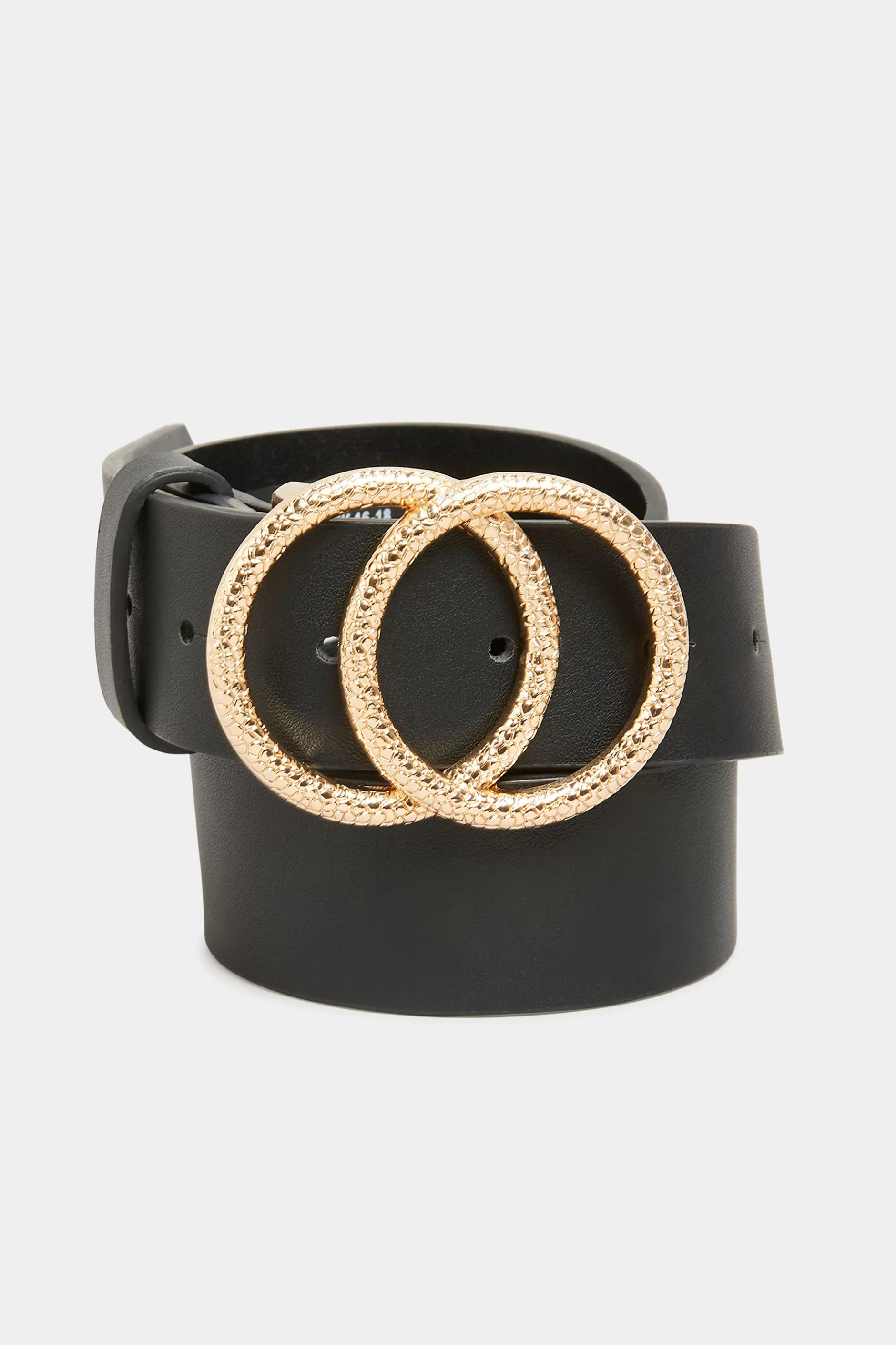 Women M&Co Belts>Yours Yours Black Double Circle Textured Belt