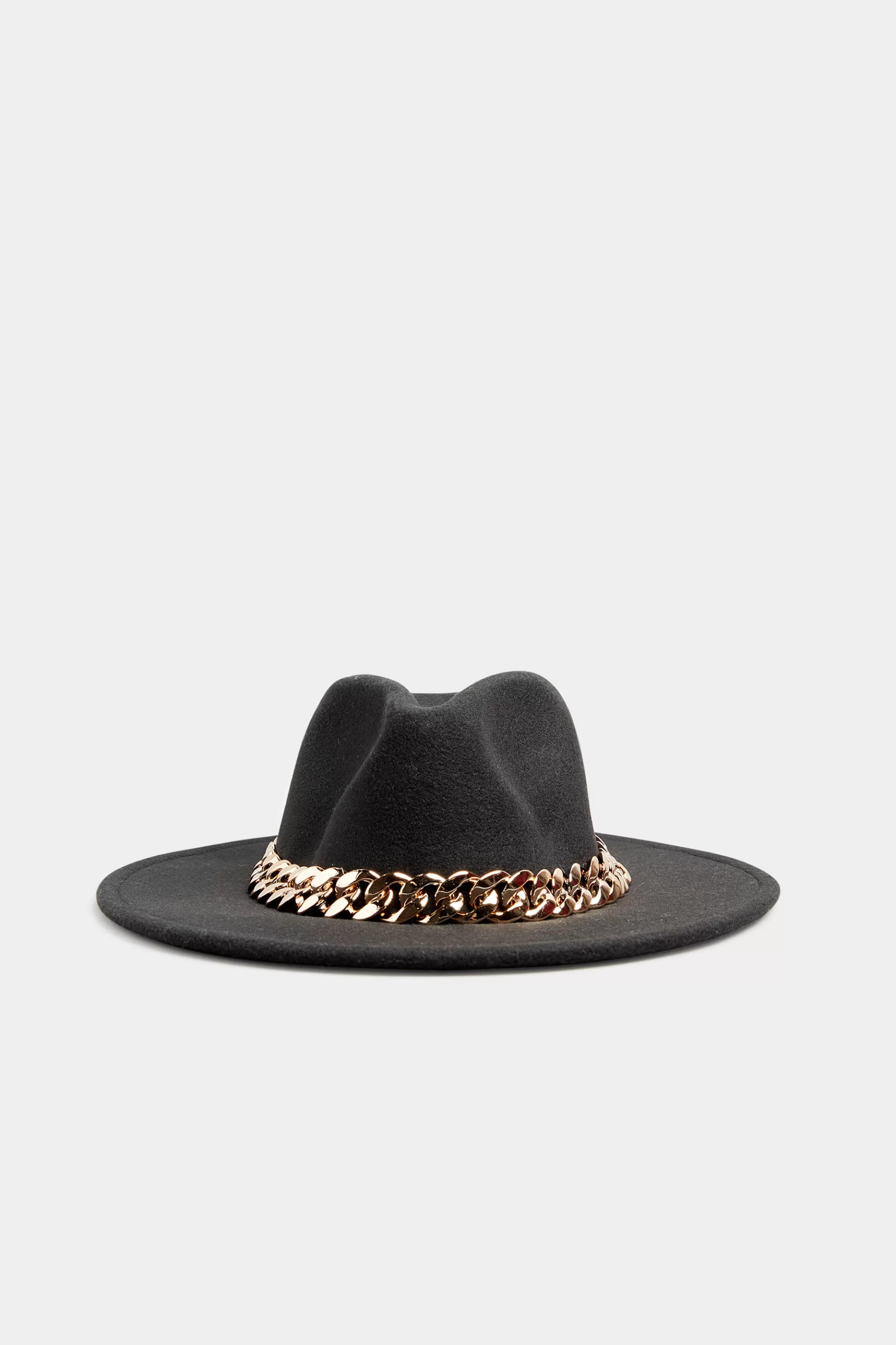 Women M&Co Hats>Yours Yours Black Fedora Chain Hat