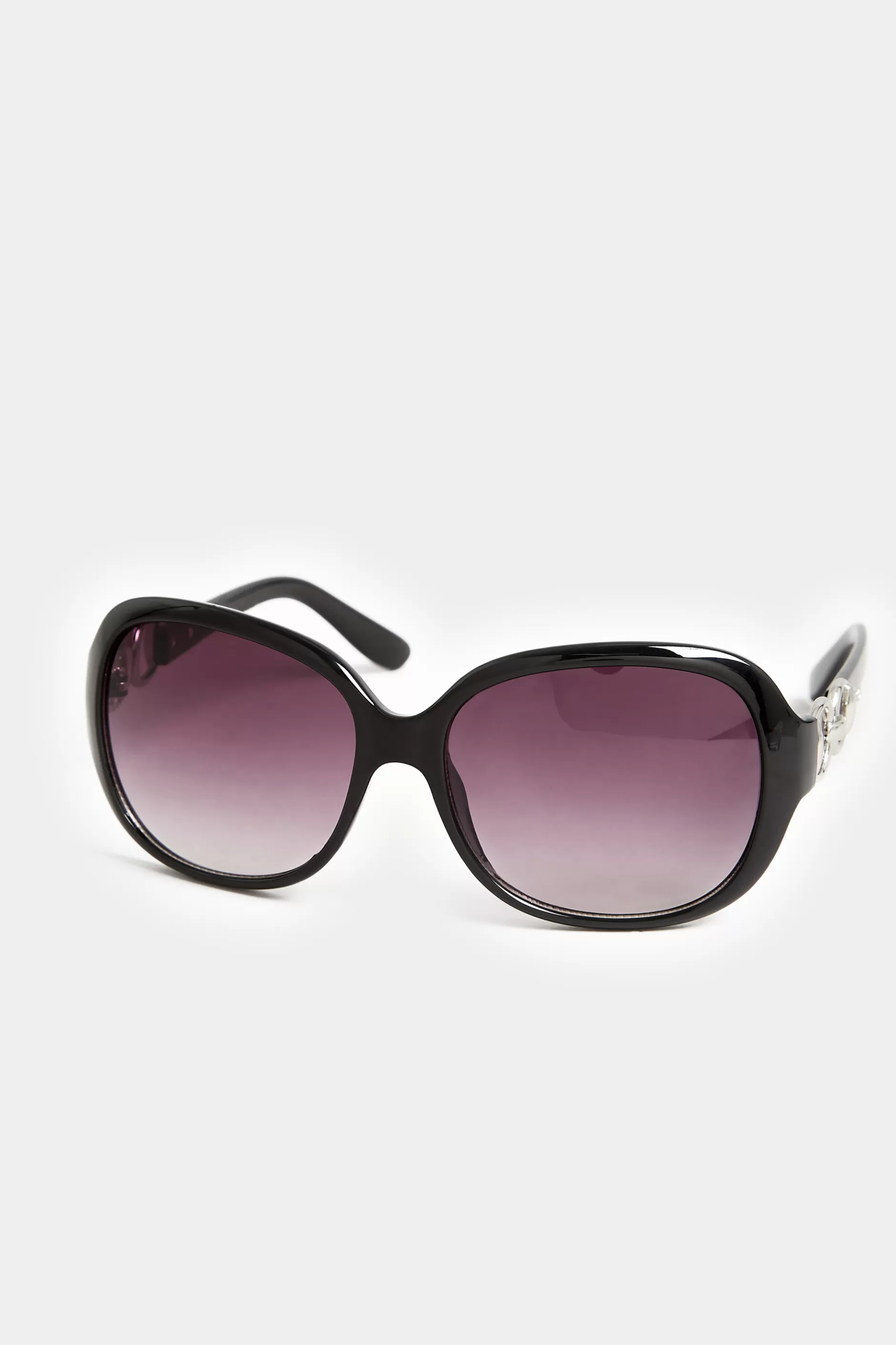 Women M&Co Sunglasses>Yours Yours Black Oversized Double Circle Sunglasses