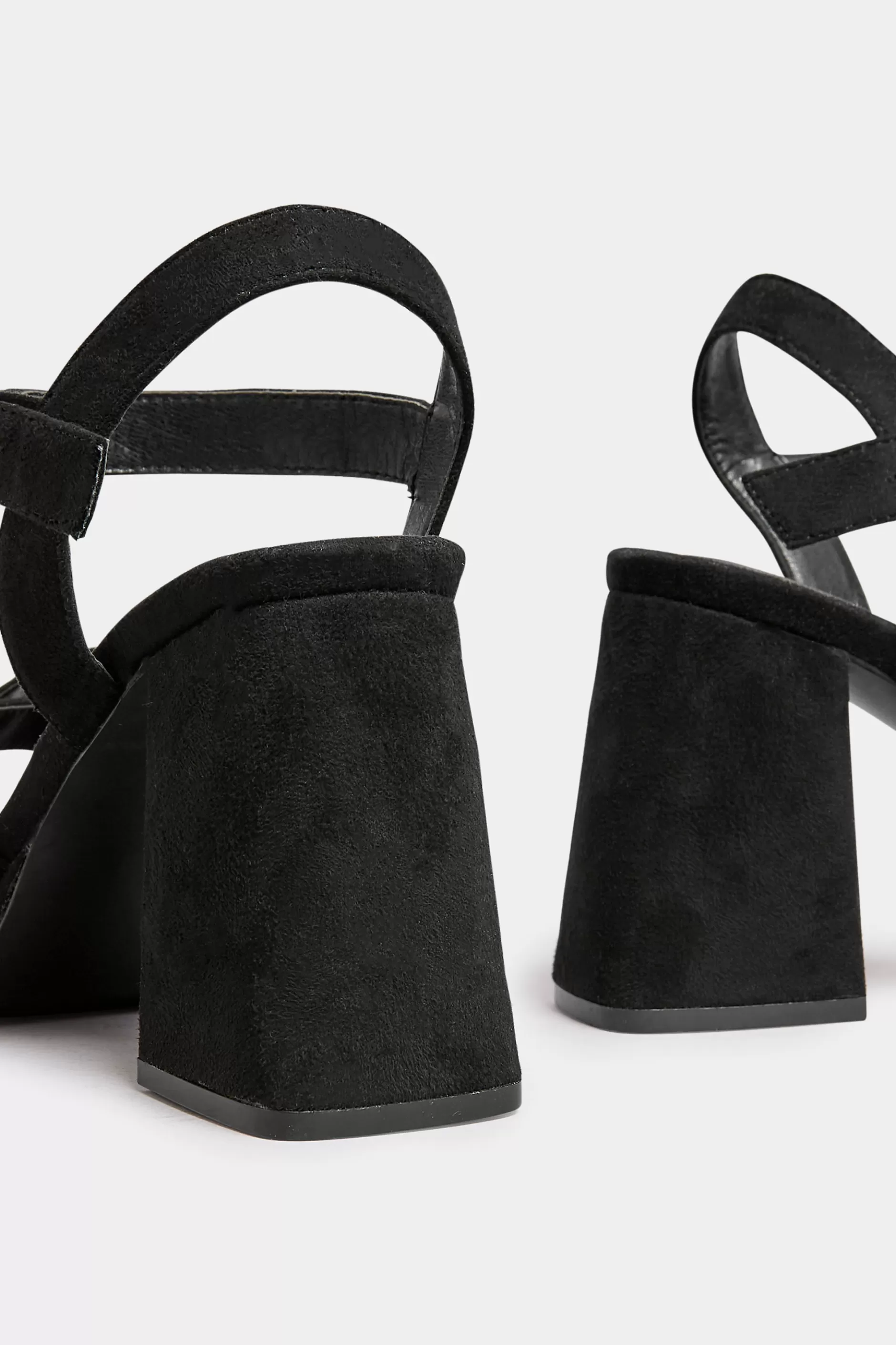 Women M&Co Heels>Yours Yours Black Platform Sandal Heels In Wide E Fit & Extra Wide Eee Fit