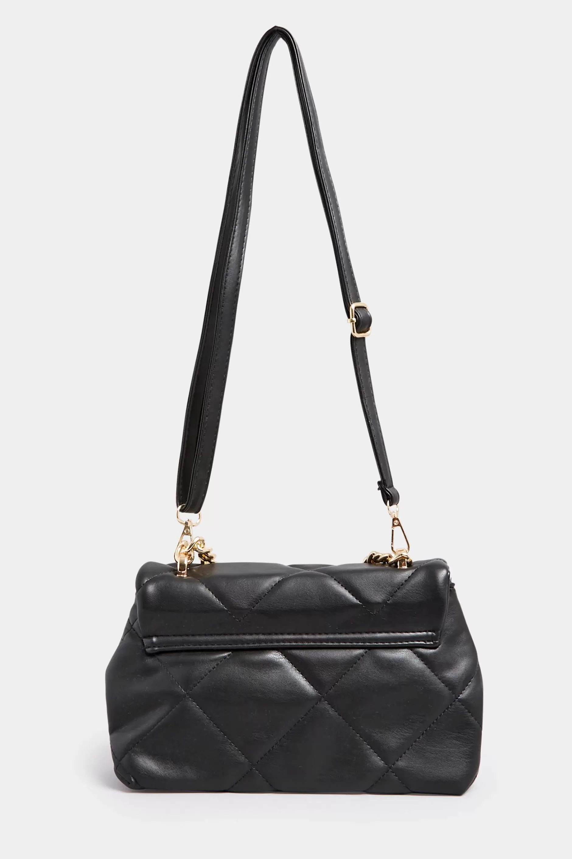 Women M&Co Bags>Yours Yours Black Quilted Chain Handle Bag