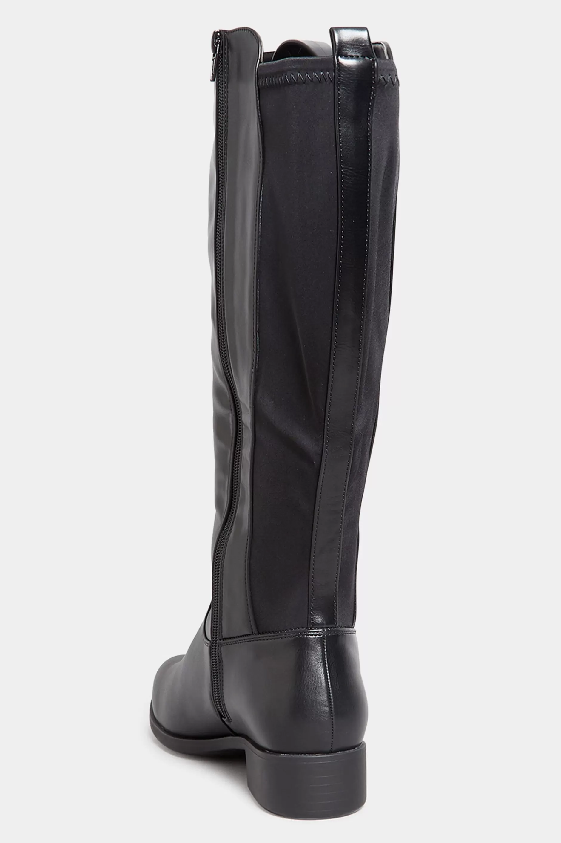 Women M&Co Boots>Yours Yours Black Stretch Knee High Boots In Wide E Fit & Extra Wide Eee Fit
