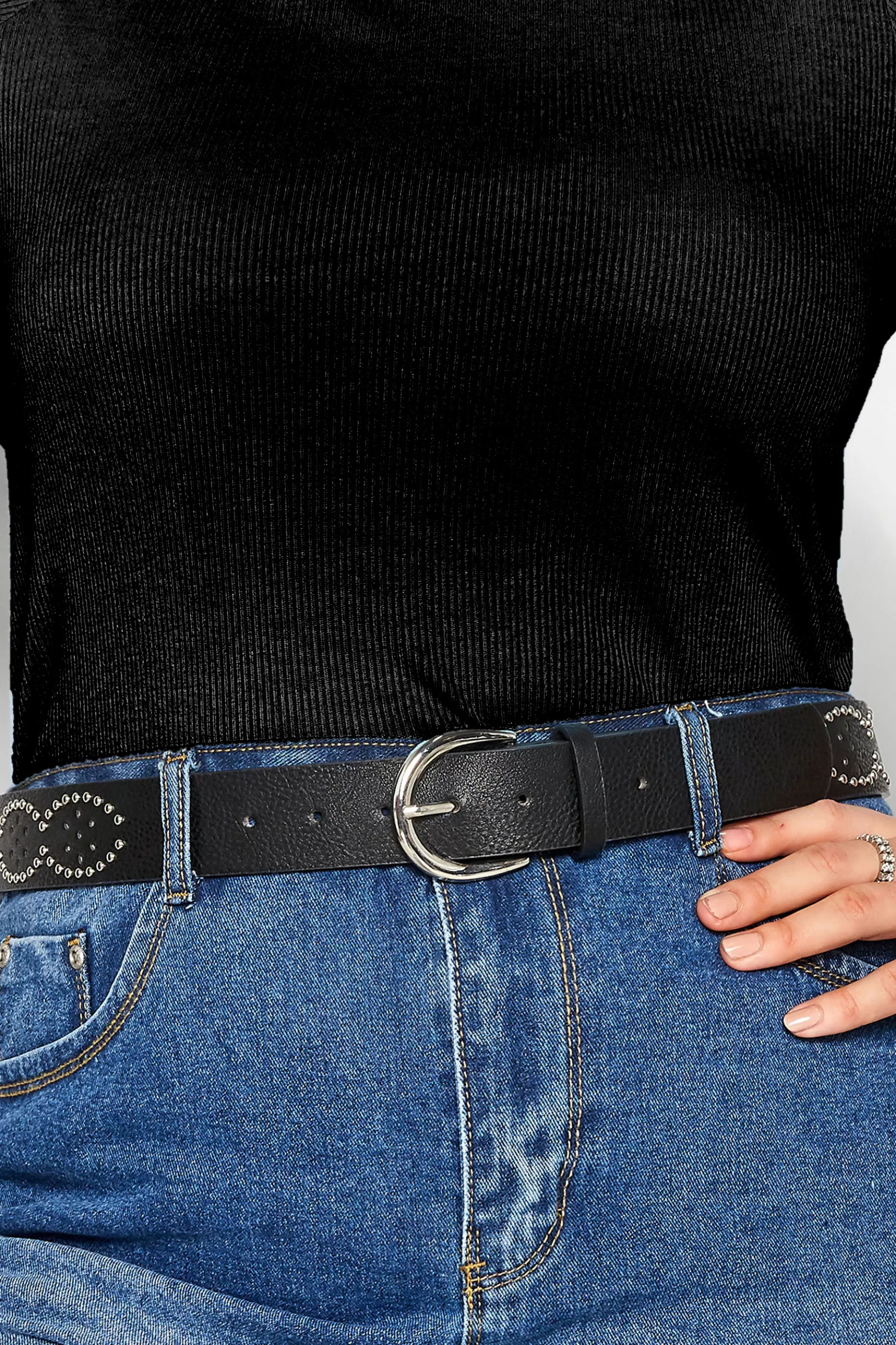 Women M&Co Belts>Yours Yours Black Studded Belt