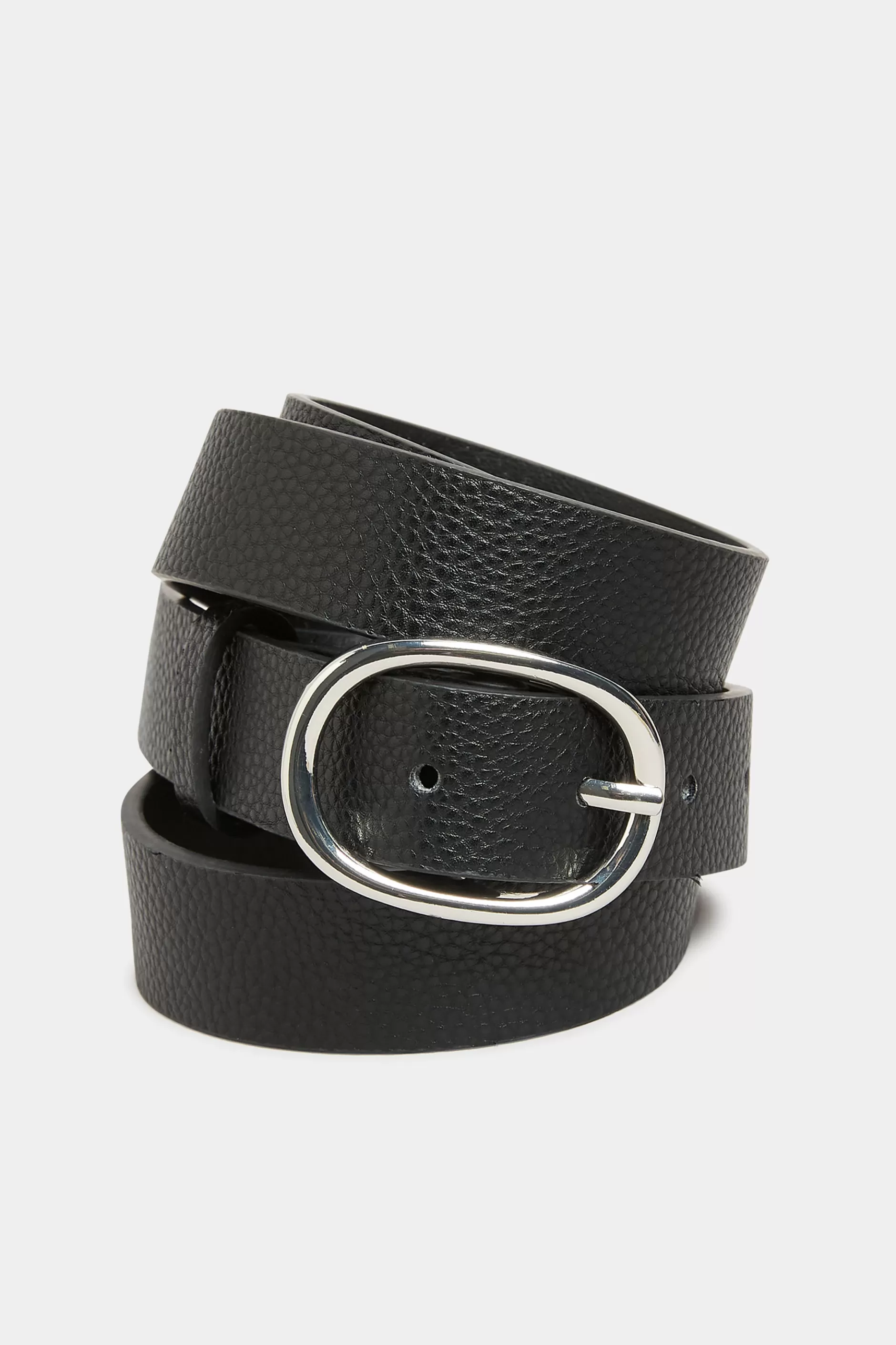 Women M&Co Belts>Yours Yours Black Textured Oval Buckle Belt