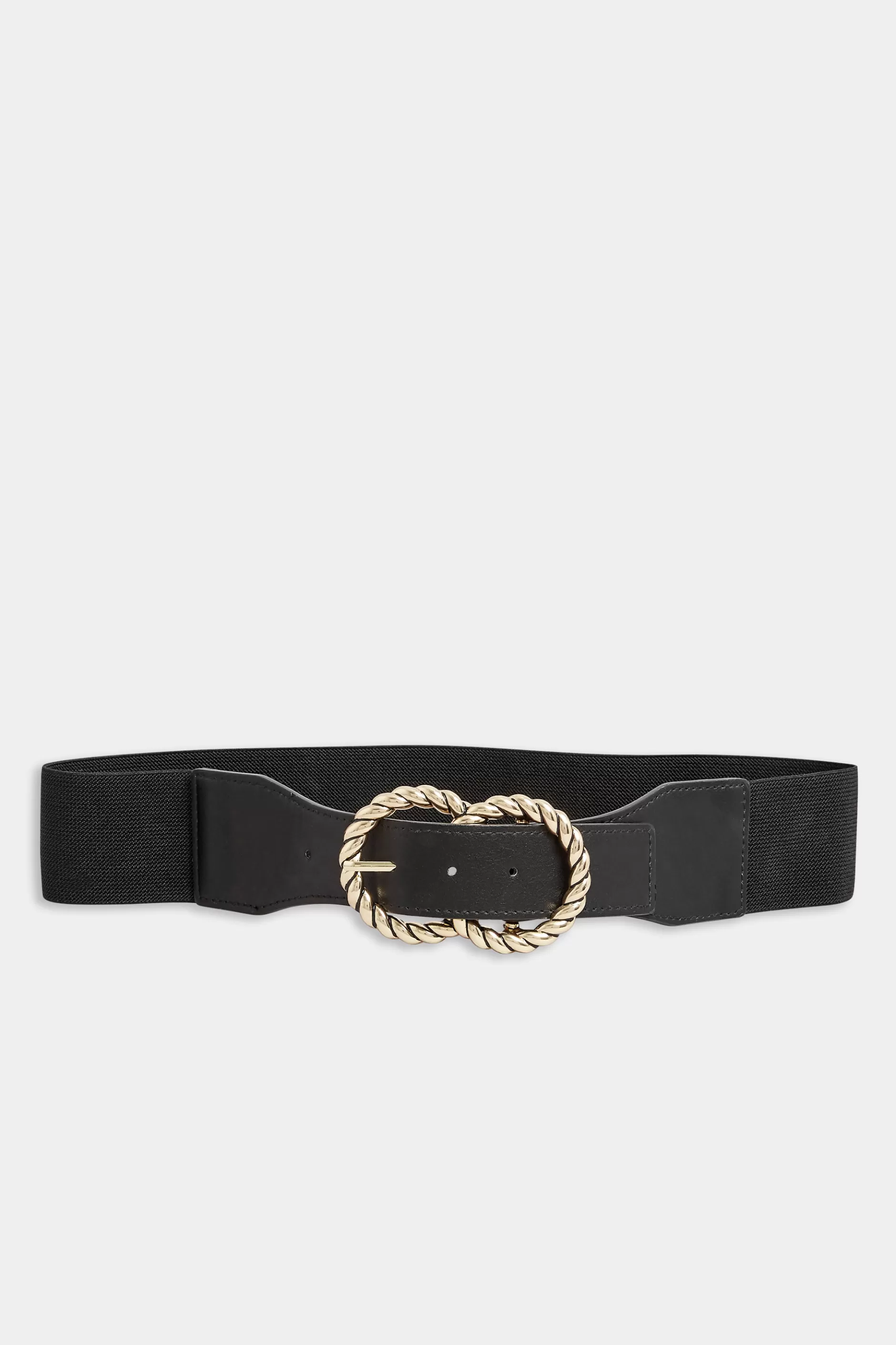 Women M&Co Belts>Yours Yours Black Twisted Buckle Wide Stretch Belt