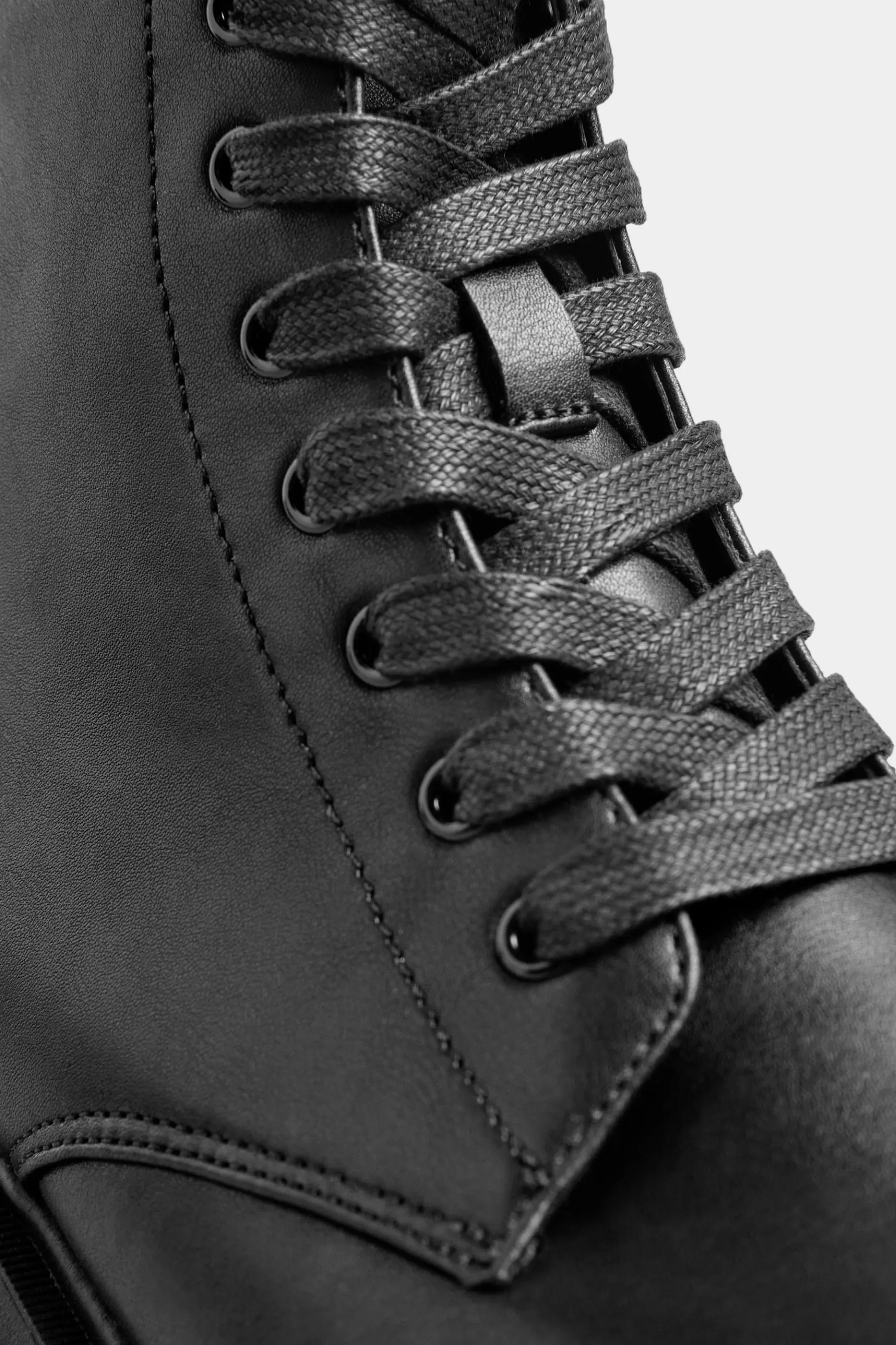 Women M&Co Flat Shoes>Yours Yours Black Vegan Faux Leather Lace Up Ankle Boots In Wide E Fit & Extra Wide Eee Fit