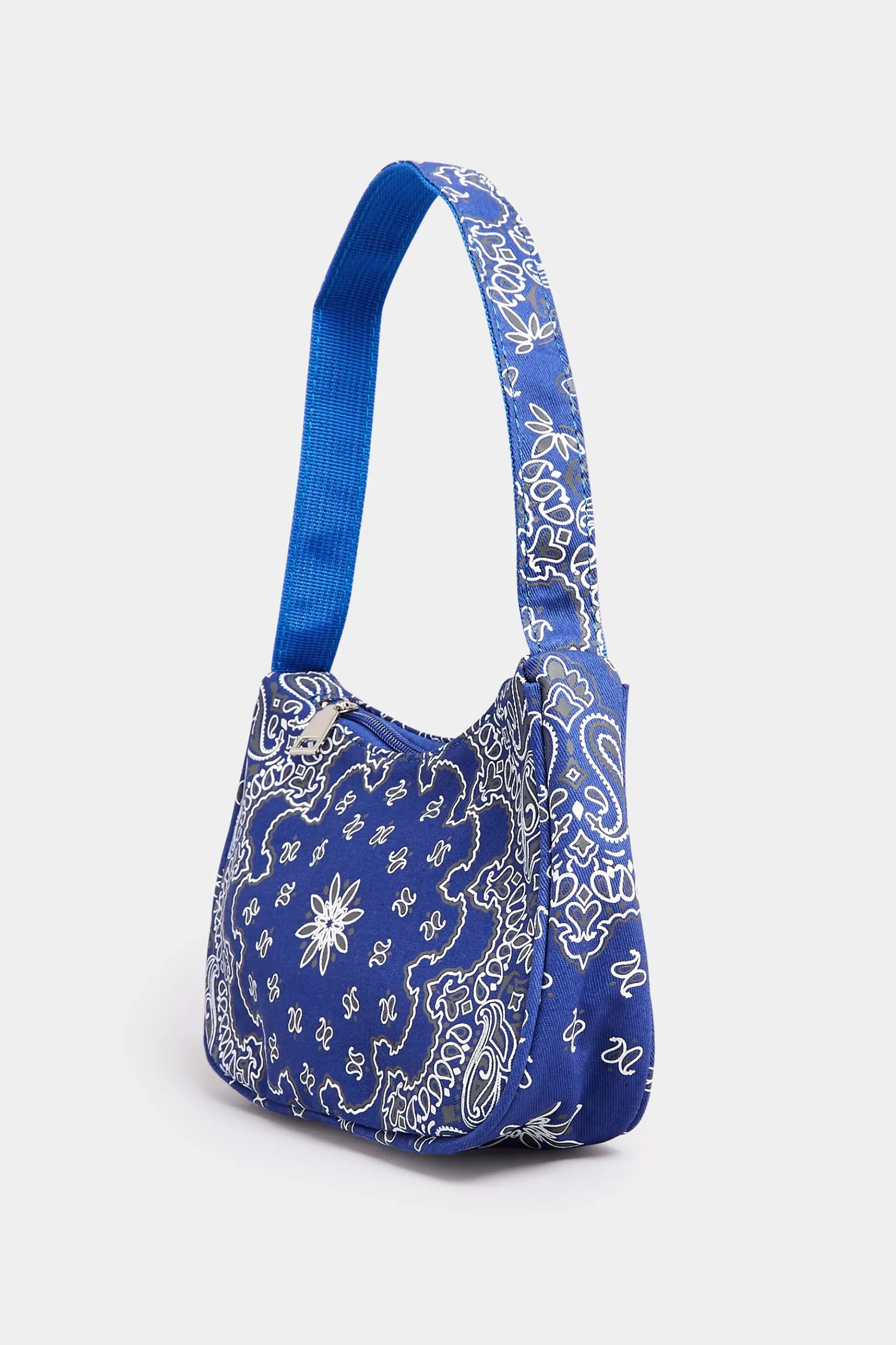 Women M&Co Bags>Yours Yours Blue Paisley Print Shoulder Bag