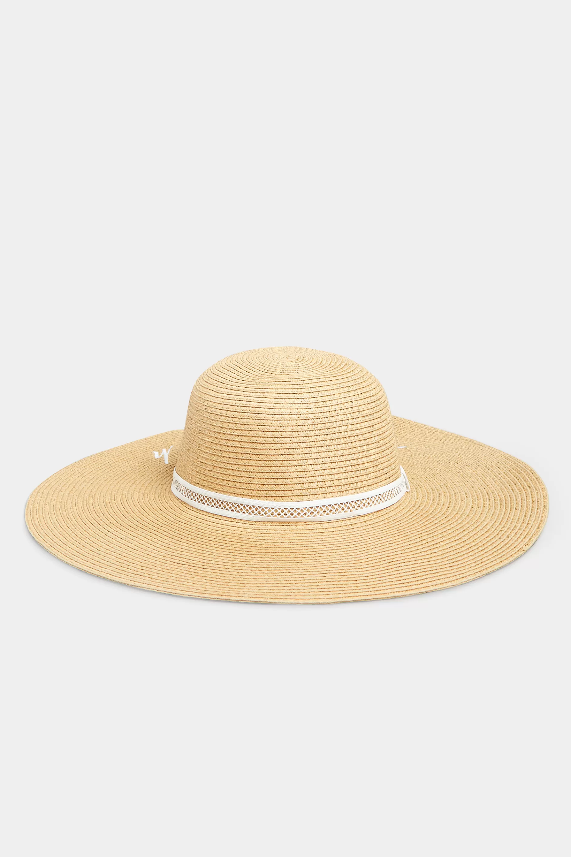 Women M&Co Hats>Yours Yours Brown 'Bae Watch' Slogan Floppy Straw Hat