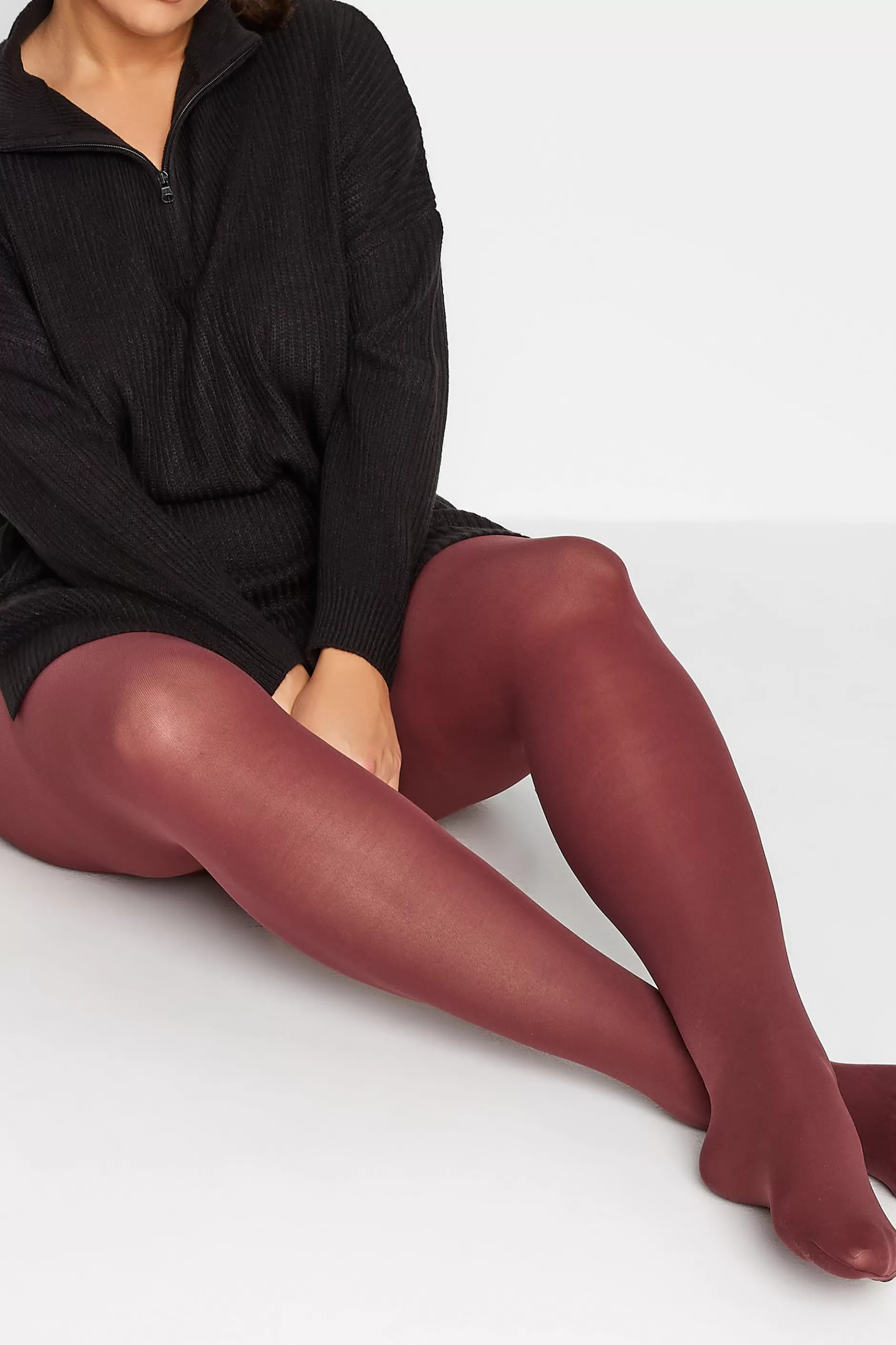 Women M&Co Tights>Yours Yours Burgundy Red 50 Denier Microfibre Premium Tights