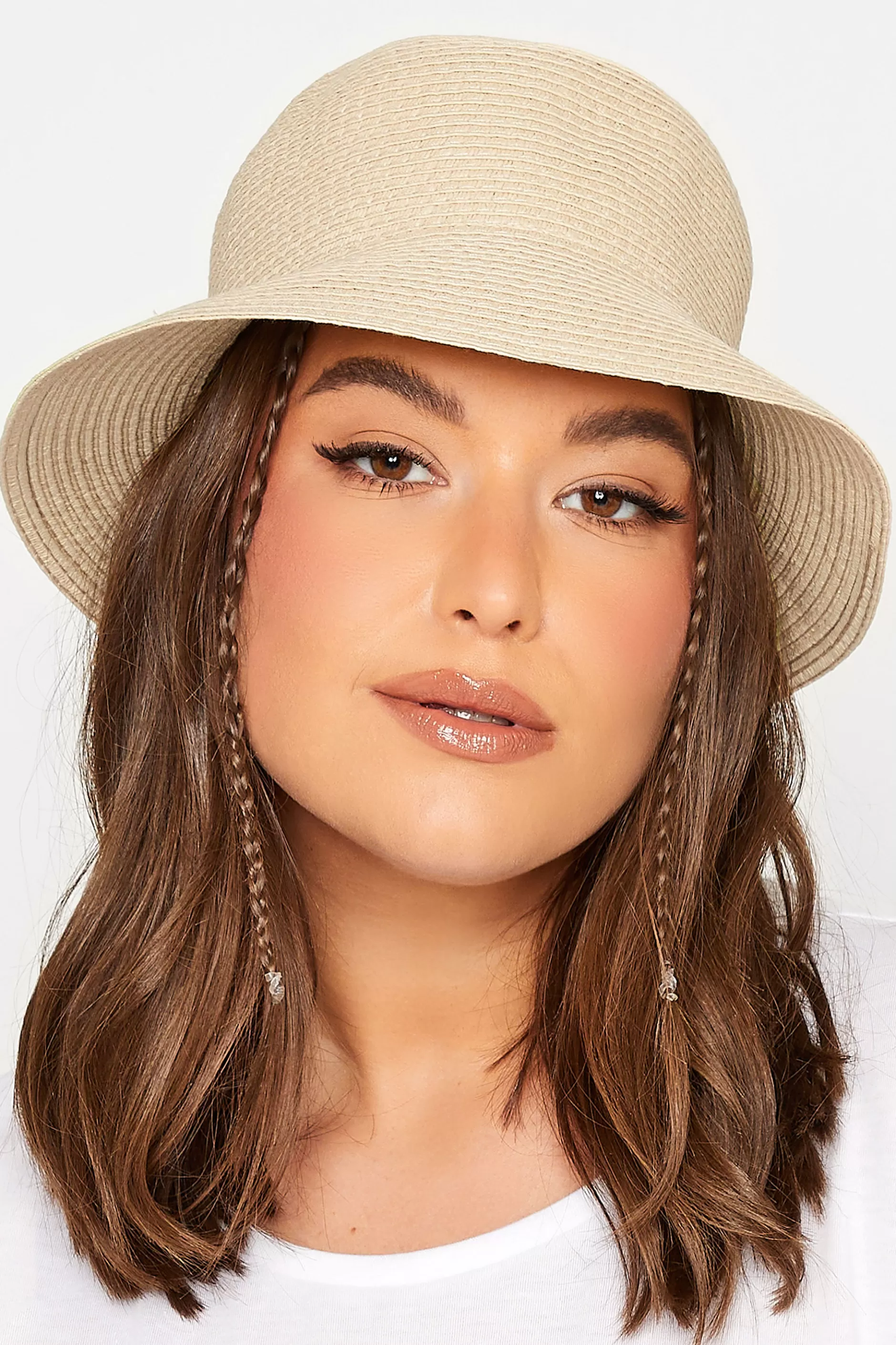 Women M&Co Hats>Yours Yours Cream Straw Bucket Hat