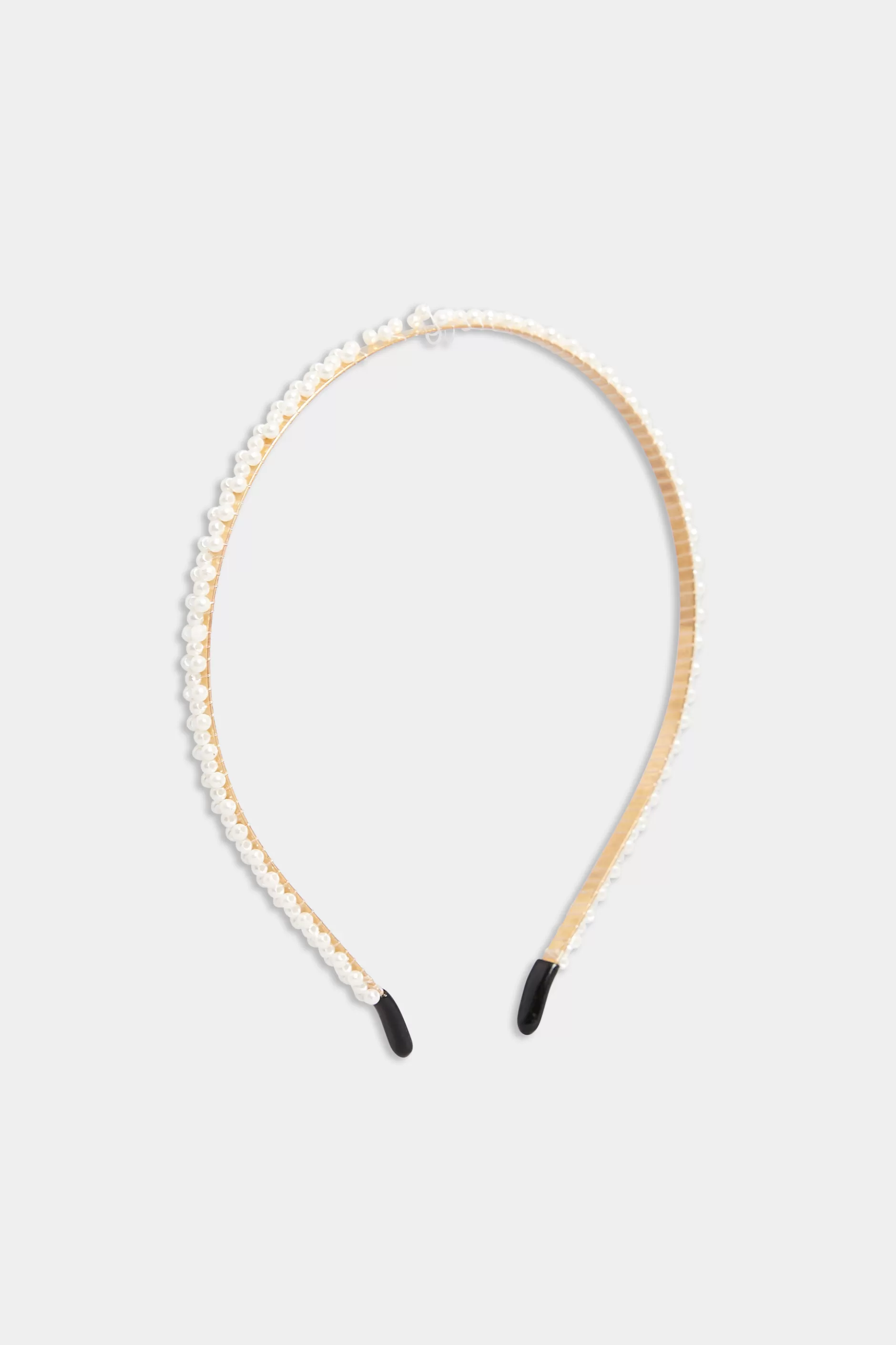 Women M&Co Hair Accessories>Yours Yours Gold & White Pearl Thin Headband