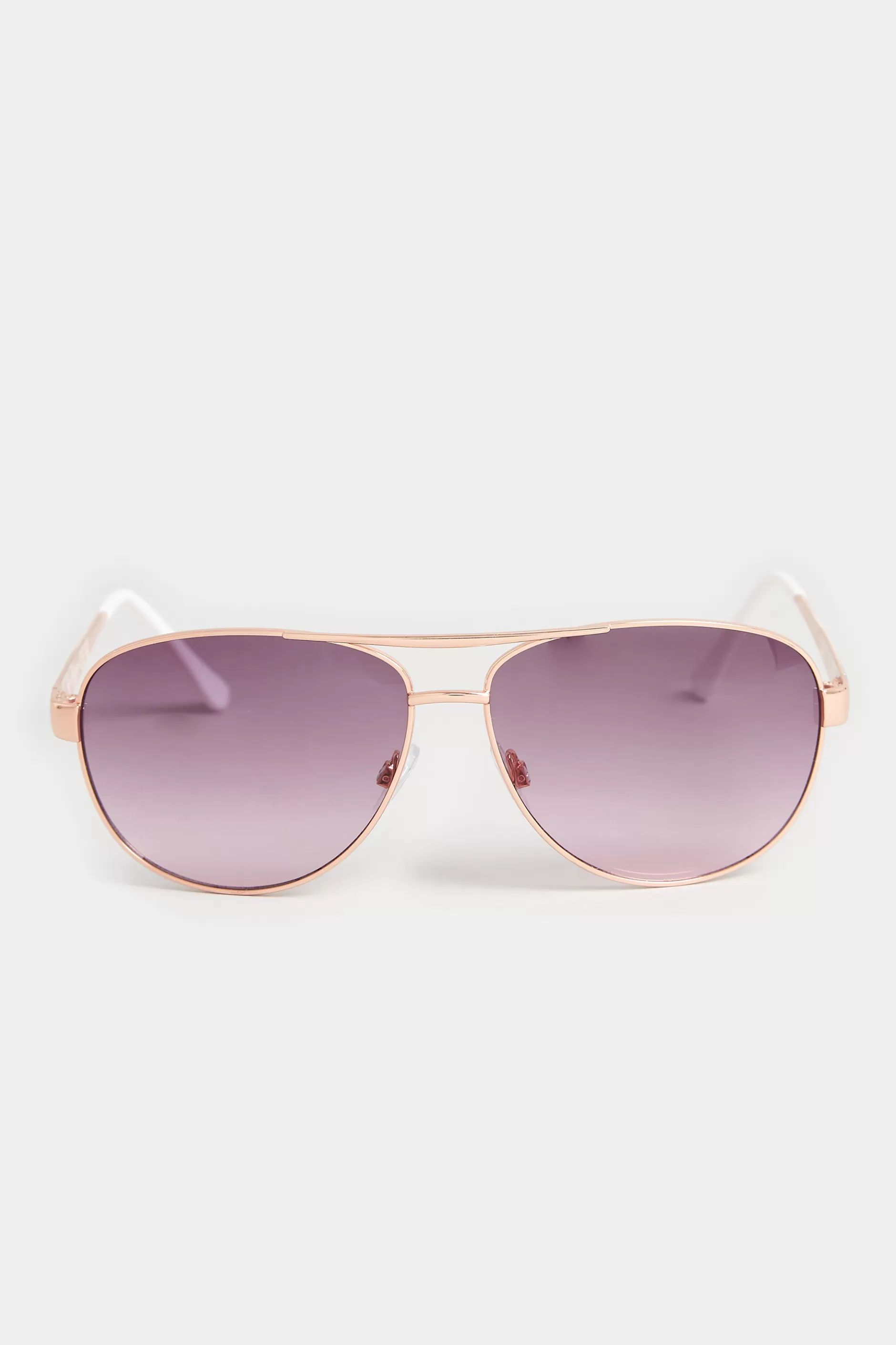 Women M&Co Sunglasses>Yours Yours Gold Tone & White Aviator Sunglasses