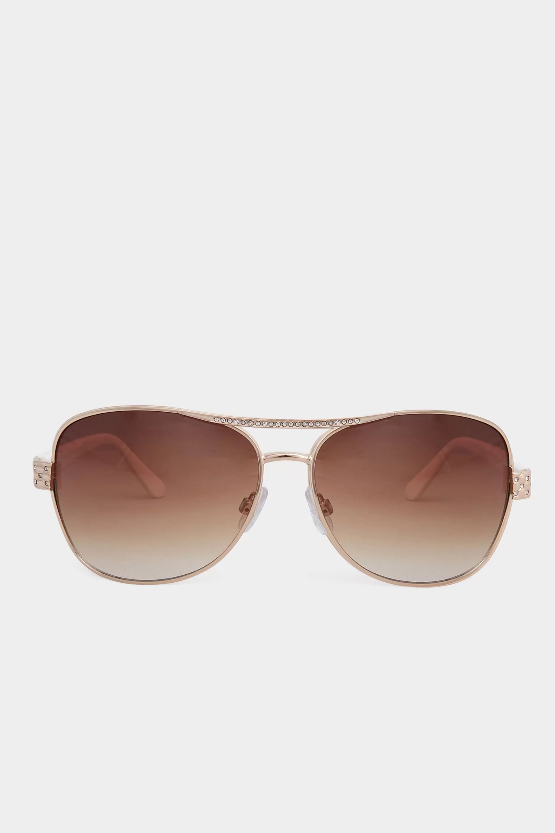 Women M&Co Sunglasses>Yours Yours Gold Tone Diamante Detail Aviator Sunglasses