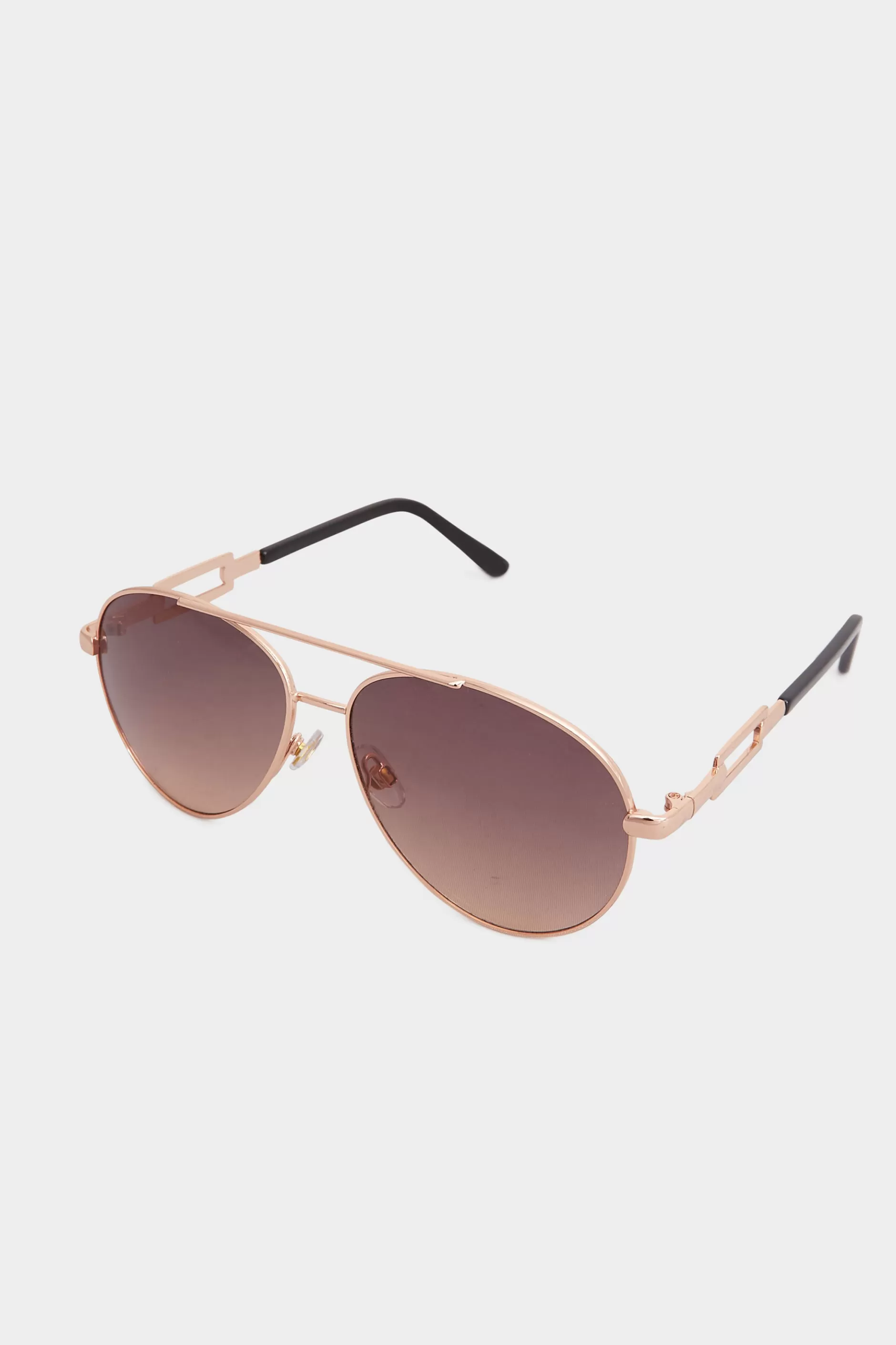 Women M&Co Sunglasses>Yours Yours Gold Tone Rectangle Arm Aviator Sunglasses