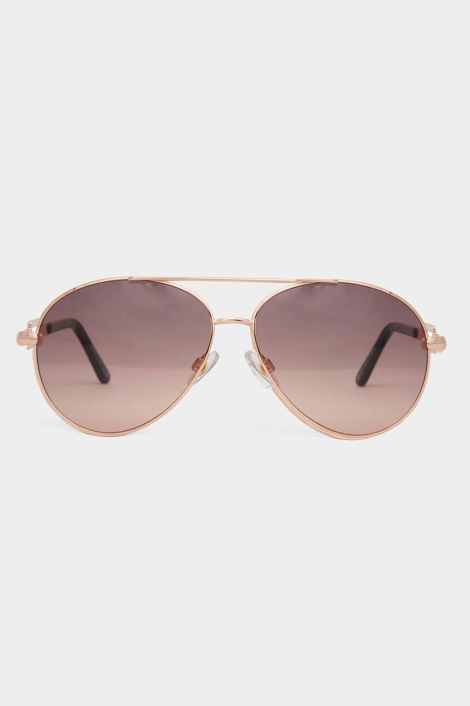 Women M&Co Sunglasses>Yours Yours Gold Tone Rectangle Arm Aviator Sunglasses