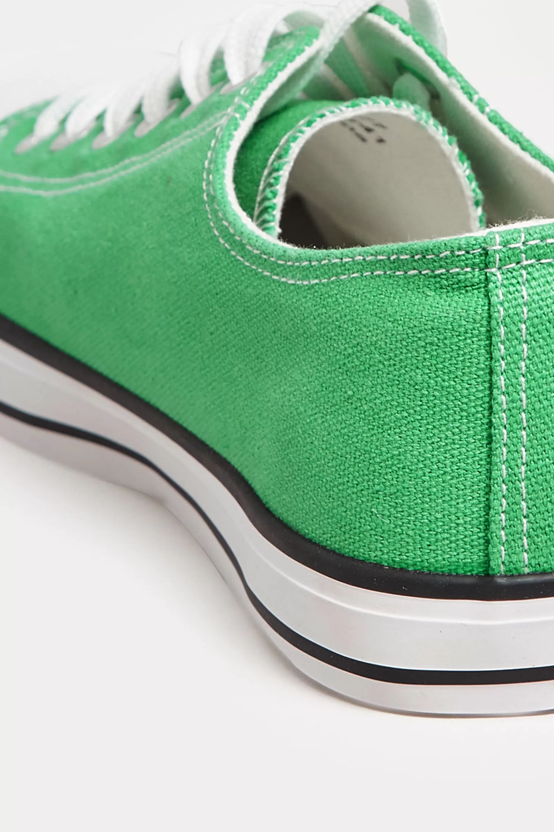 Women M&Co Trainers>Yours Yours Green Canvas Low Trainers In Wide E Fit