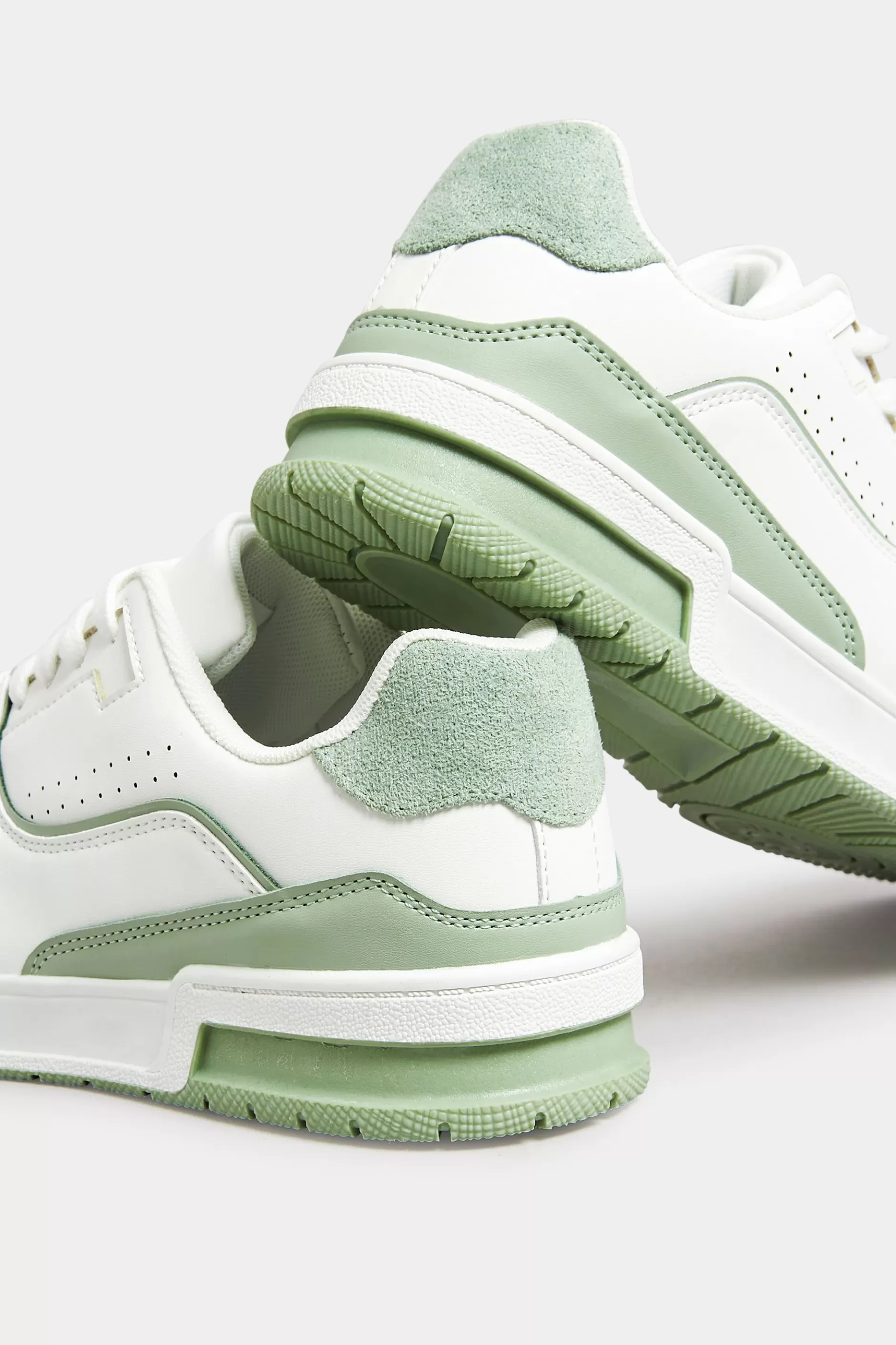Women M&Co Trainers>Yours Yours Green Chunky Trainers In Extra Wide Eee Fit