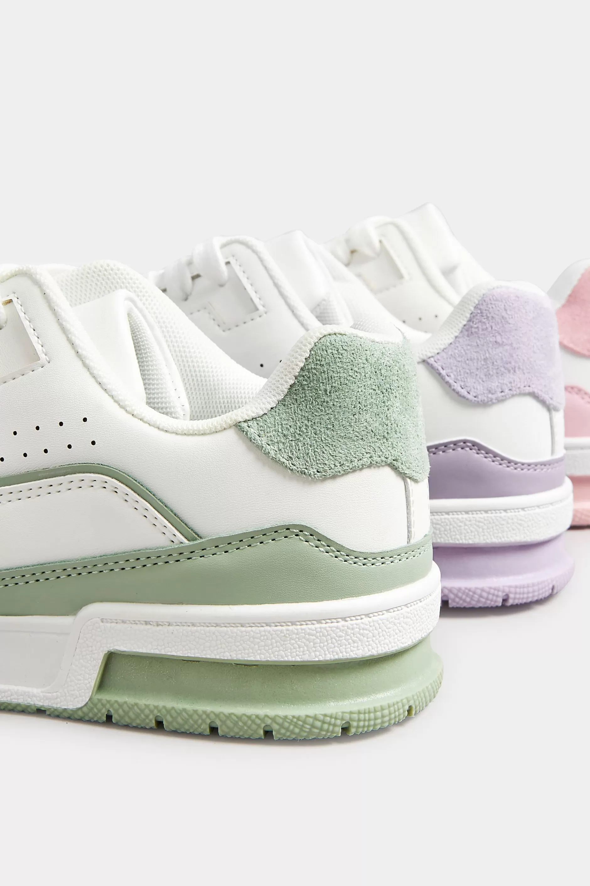 Women M&Co Trainers>Yours Yours Green Chunky Trainers In Extra Wide Eee Fit