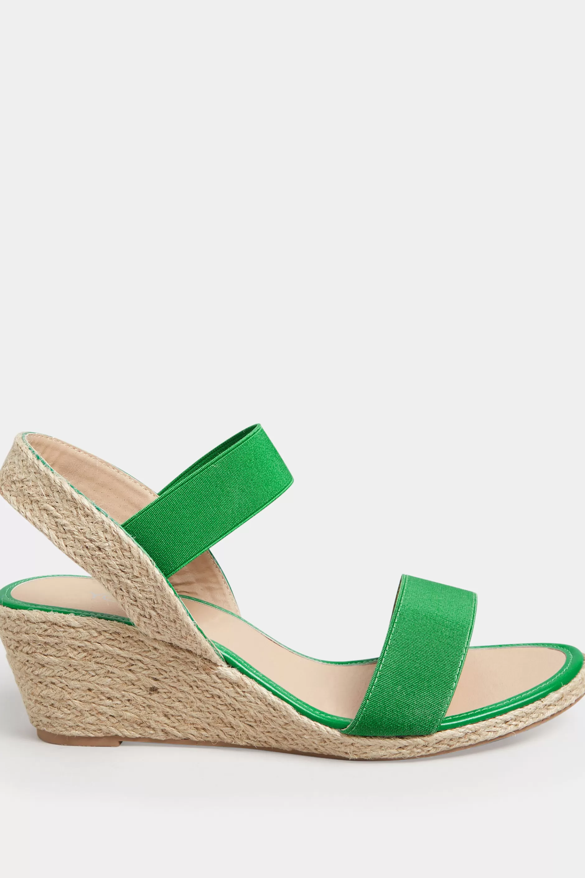 Women M&Co Sandals>Yours Yours Green Espadrille Wedges In Wide E Fit & Extra Wide Eee Fit