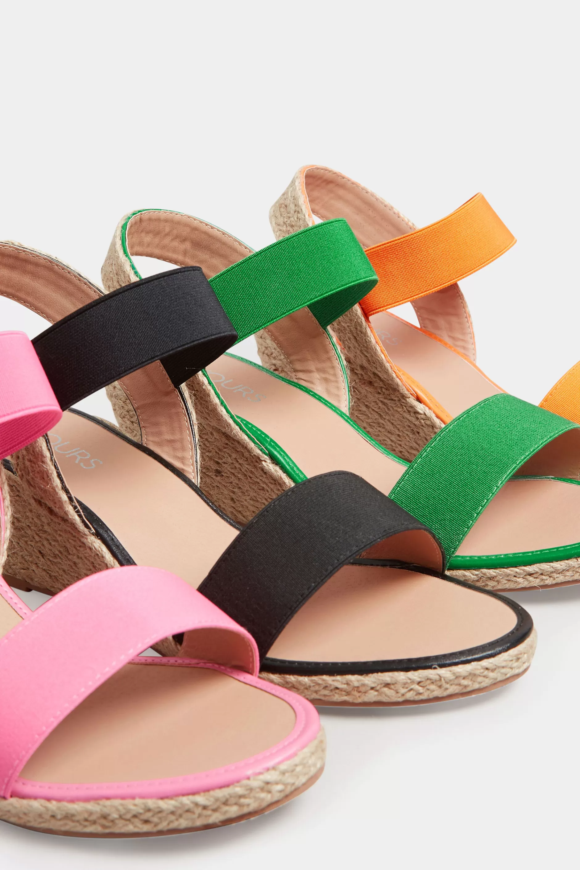 Women M&Co Sandals>Yours Yours Green Espadrille Wedges In Wide E Fit & Extra Wide Eee Fit