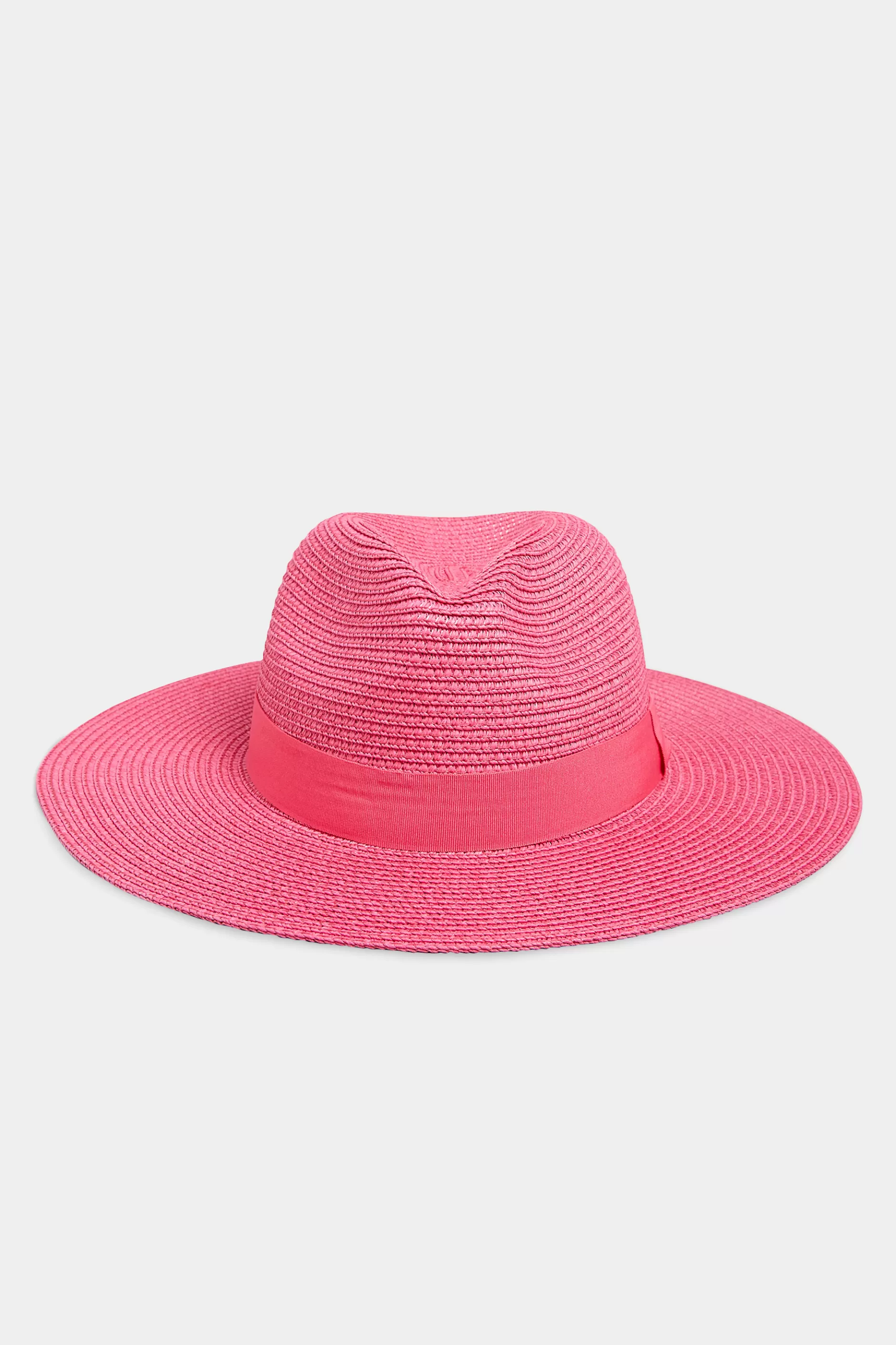 Women M&Co Hats>Yours Yours Hot Pink Straw Fedora Hat