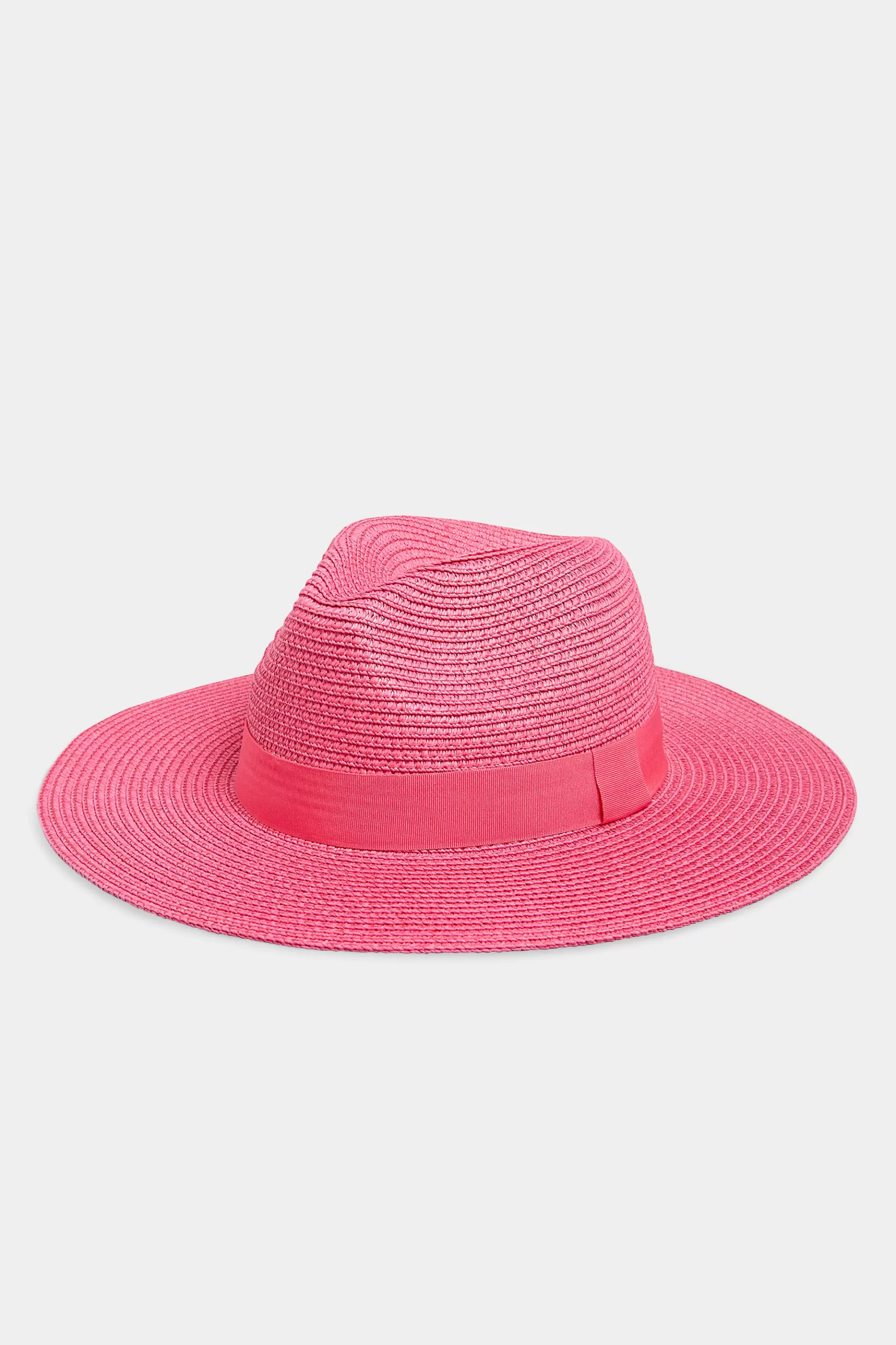 Women M&Co Hats>Yours Yours Hot Pink Straw Fedora Hat