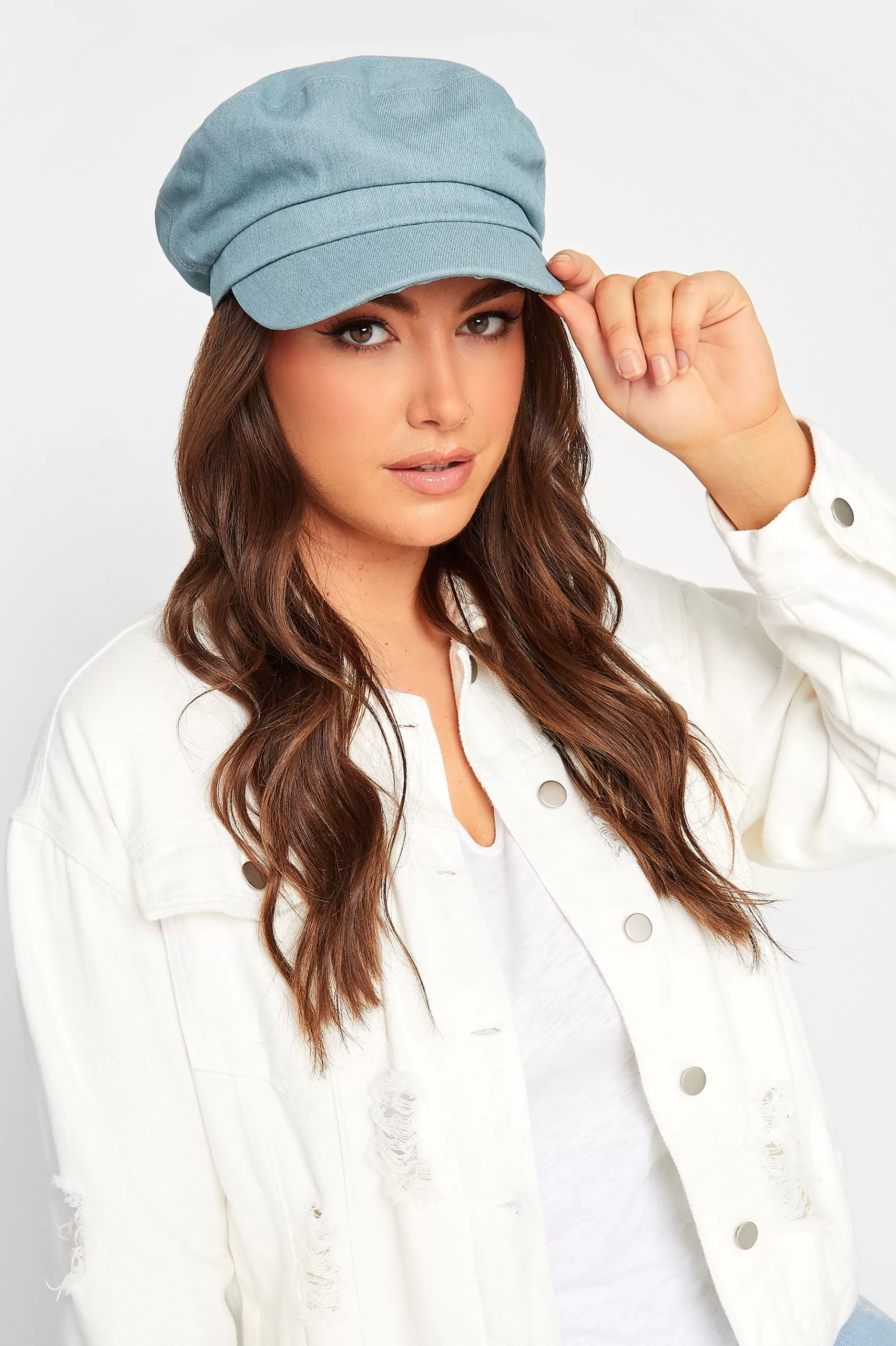 Women M&Co Hats>Yours Yours Light Blue Denim Baker Boy Hat