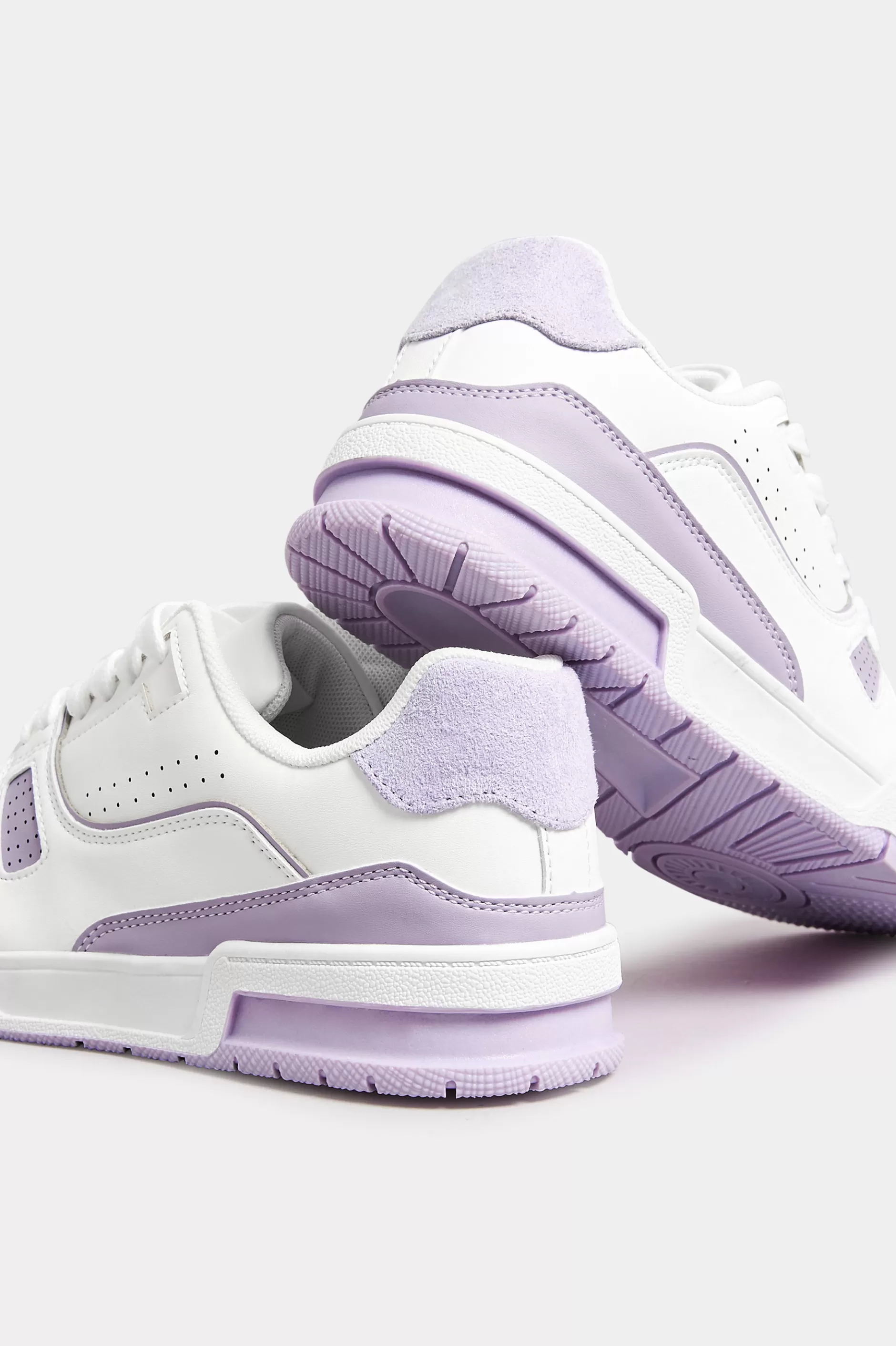 Women M&Co Trainers>Yours Yours Lilac Purple Chunky Trainers In Extra Wide Eee Fit