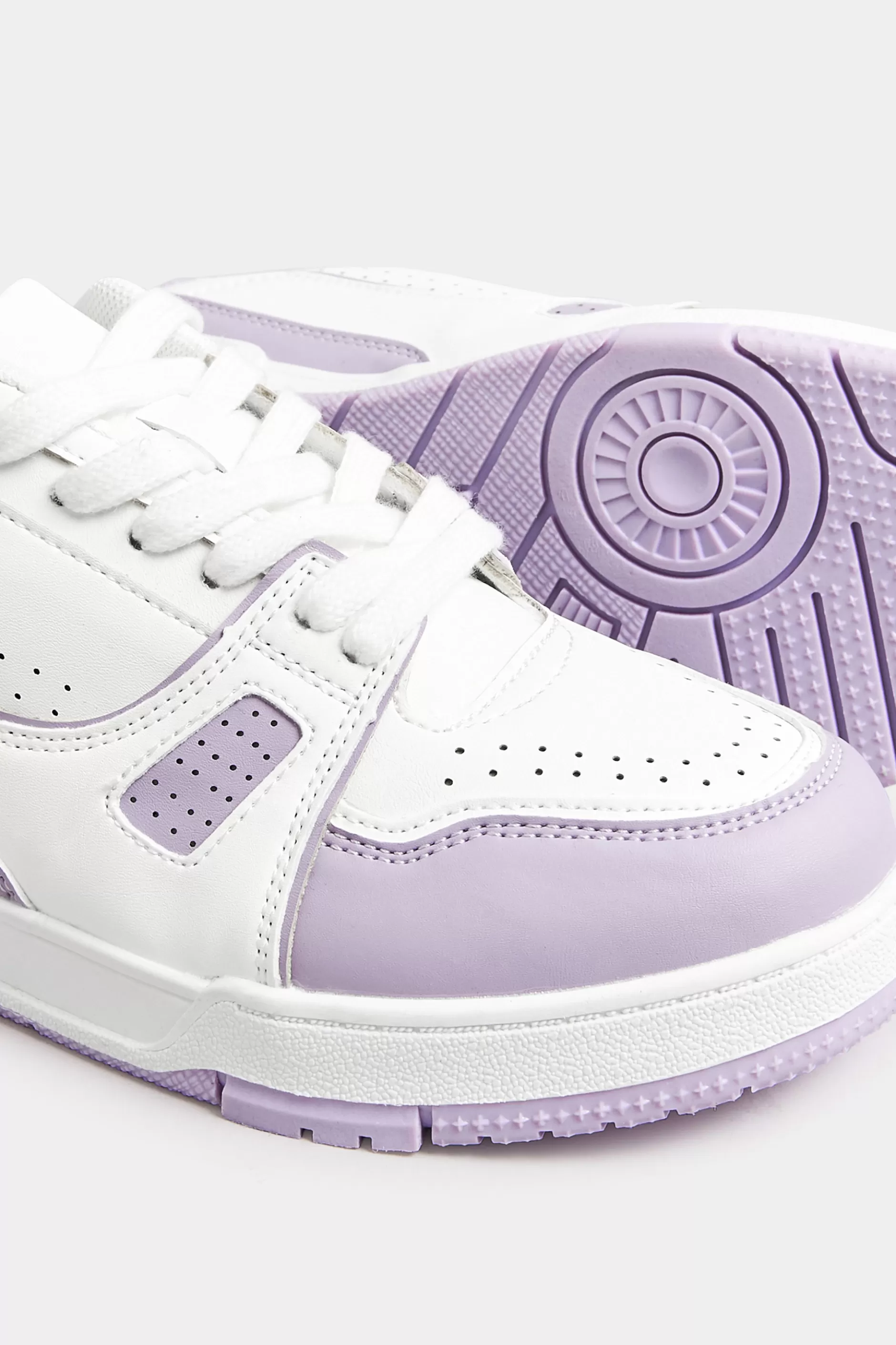 Women M&Co Trainers>Yours Yours Lilac Purple Chunky Trainers In Extra Wide Eee Fit
