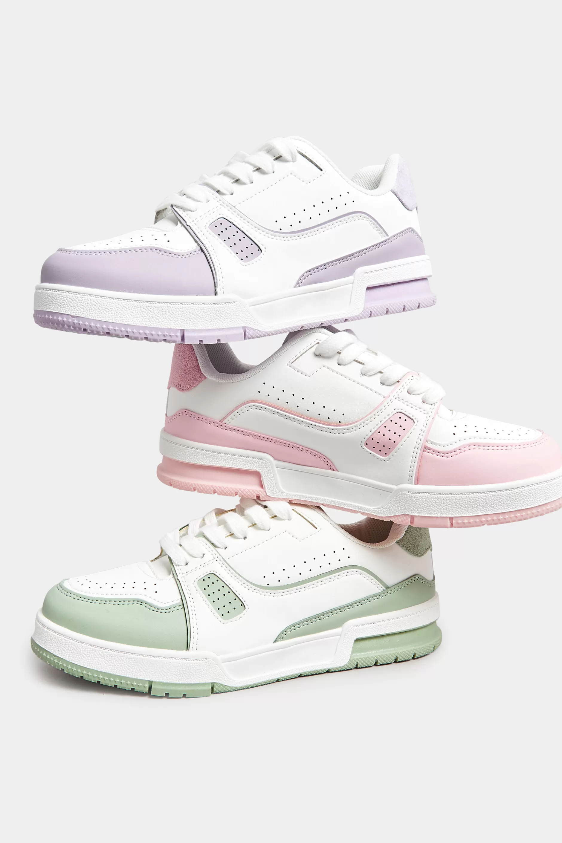 Women M&Co Trainers>Yours Yours Lilac Purple Chunky Trainers In Extra Wide Eee Fit