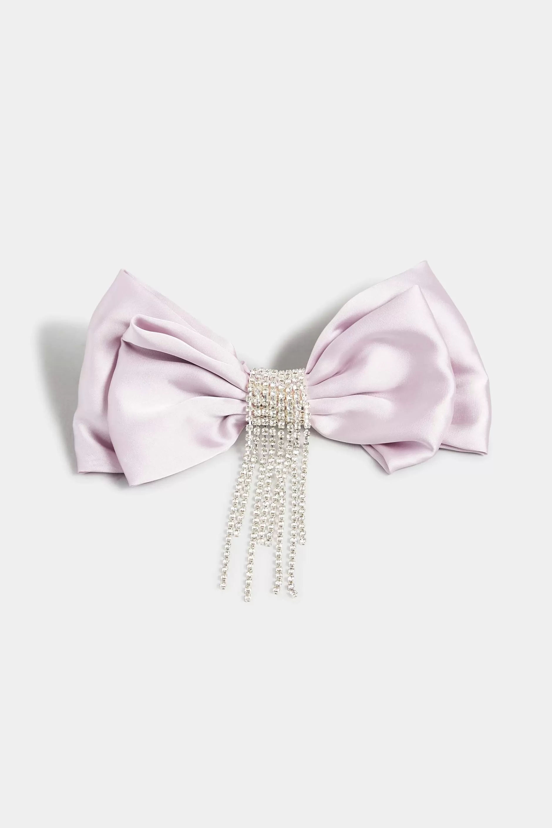 Women M&Co Hair Accessories>Yours Yours Lilac Purple Diamante Tassel Bow Hair Clip