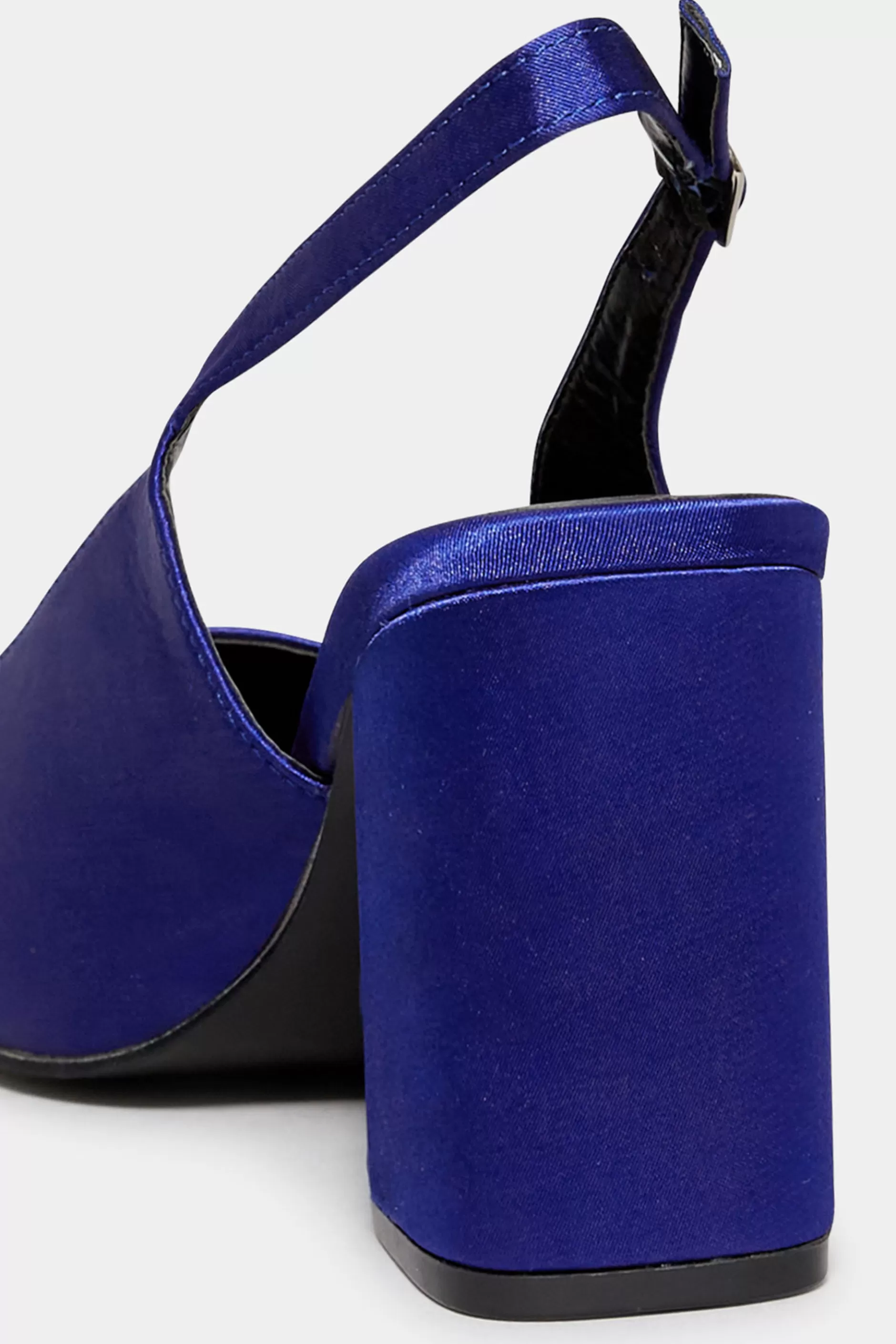Women M&Co Heels>Yours Yours Limited Collection Cobalt Blue Pointed Block Heel Court Shoes In Wide E Fit & Extra Wide Eee Fit