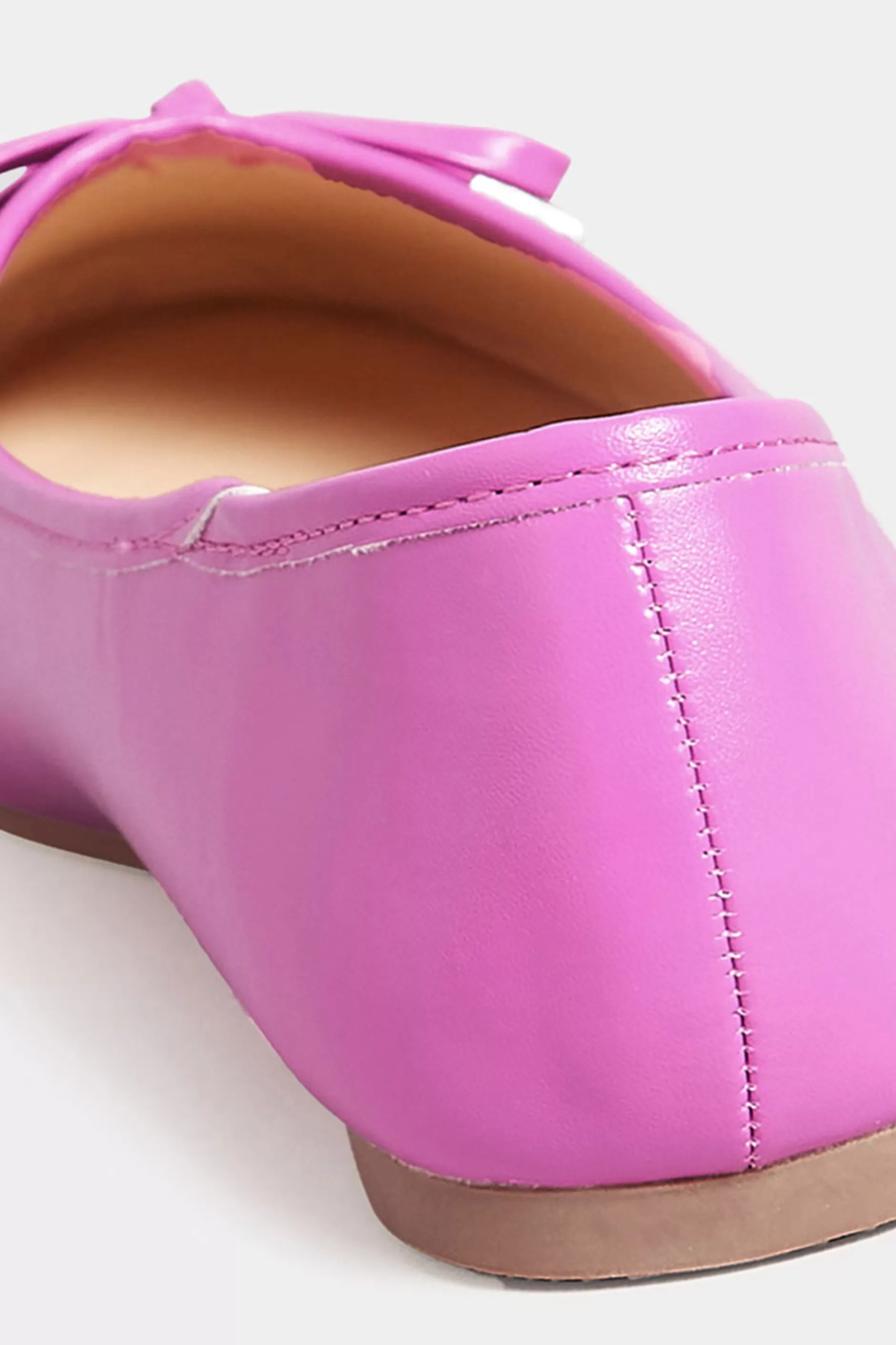 Women M&Co Flat Shoes>Yours Yours Pink Ballerina Pumps In Wide E Fit & Extra Wide Eee Fit