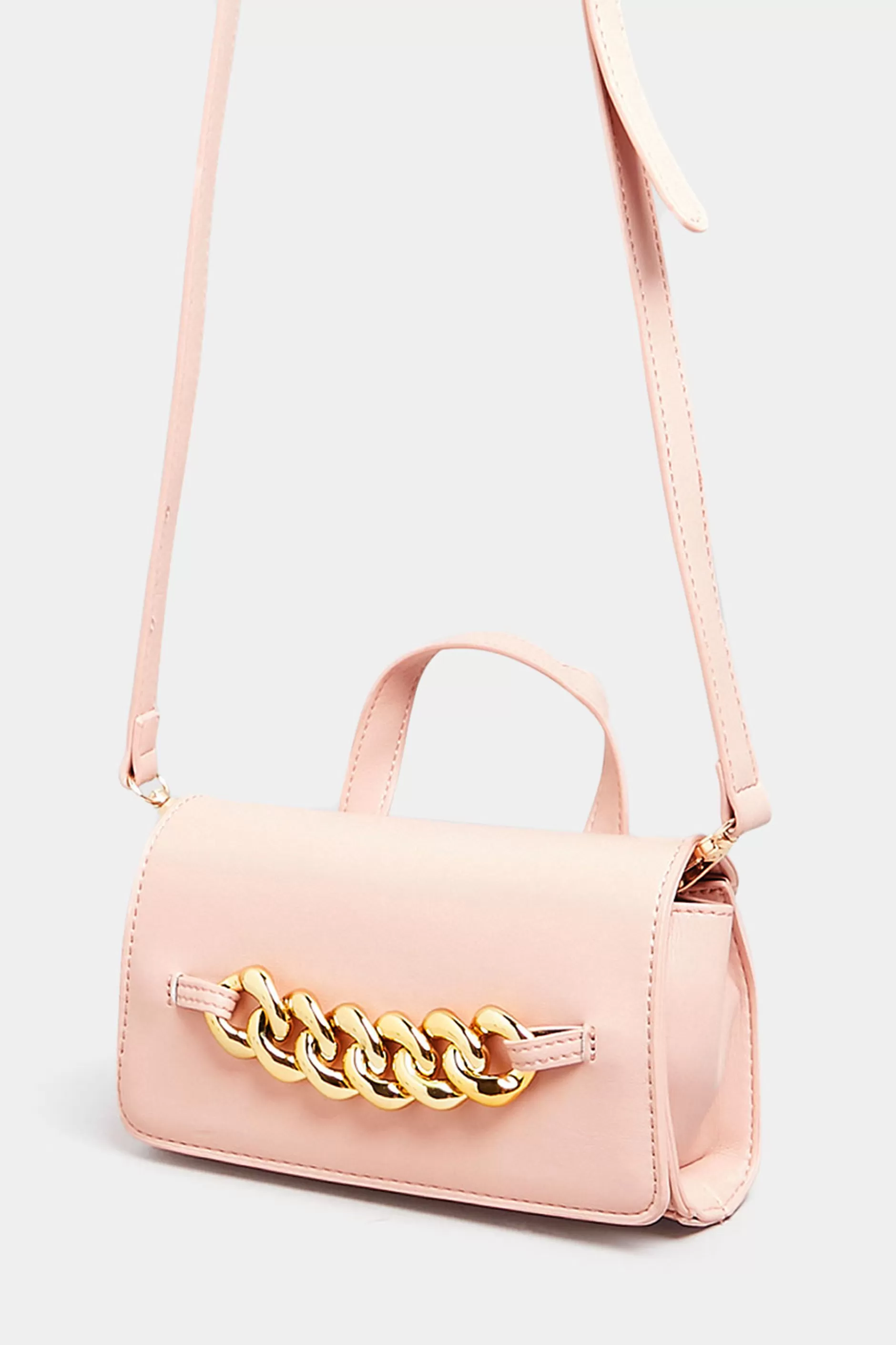 Women M&Co Bags>Yours Yours Pink Croc & Gold Chain Mini Bag