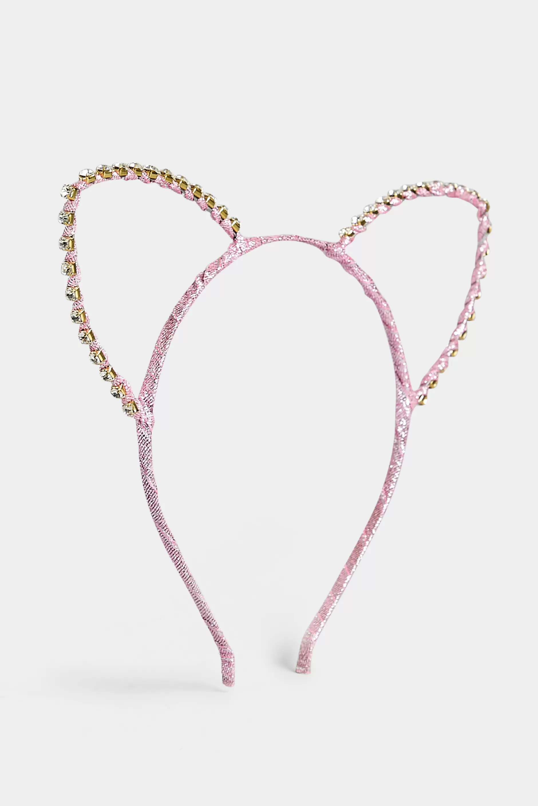 Women M&Co Hair Accessories>Yours Yours Pink Diamante Cat Ear Headband