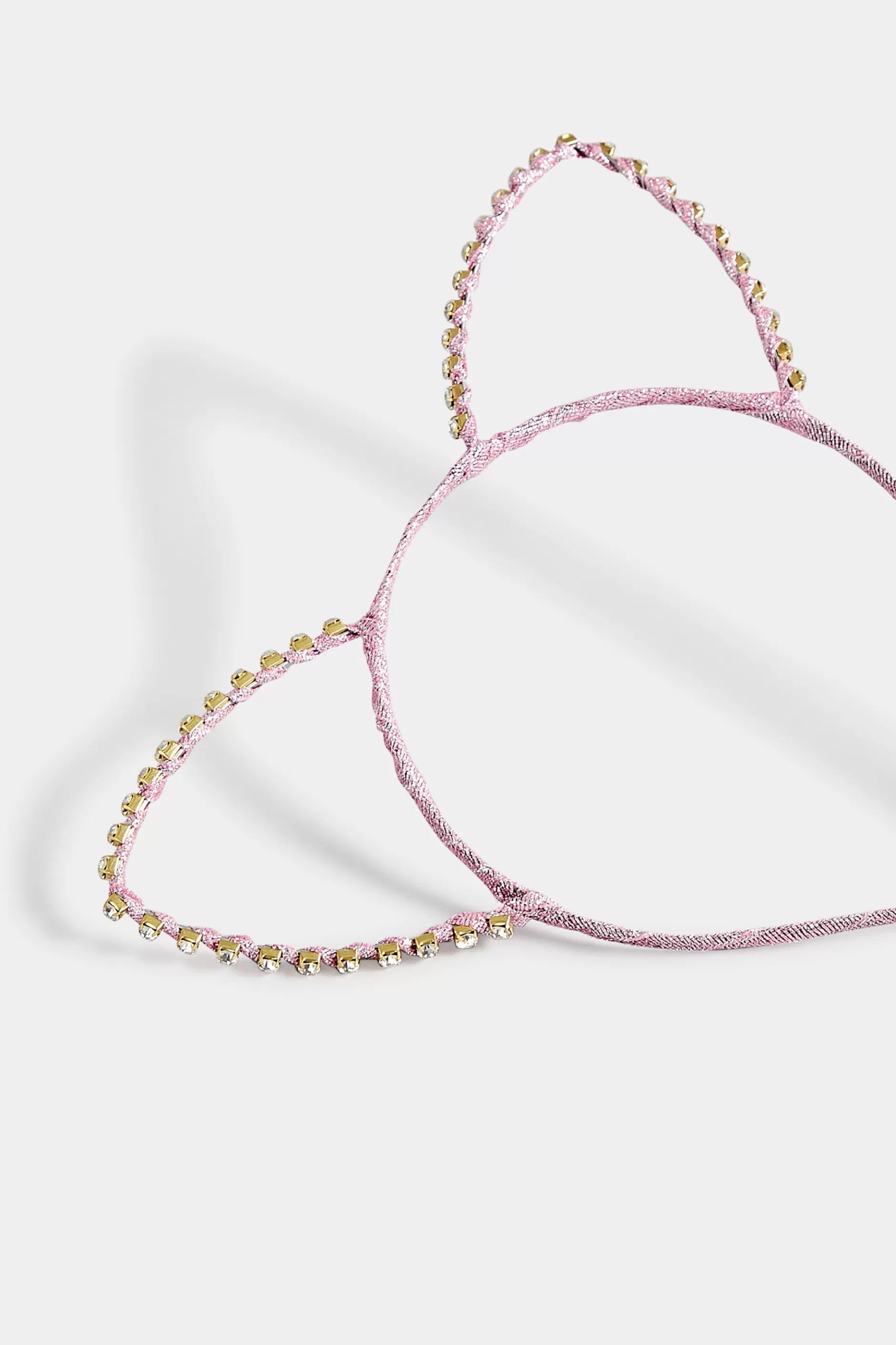 Women M&Co Hair Accessories>Yours Yours Pink Diamante Cat Ear Headband