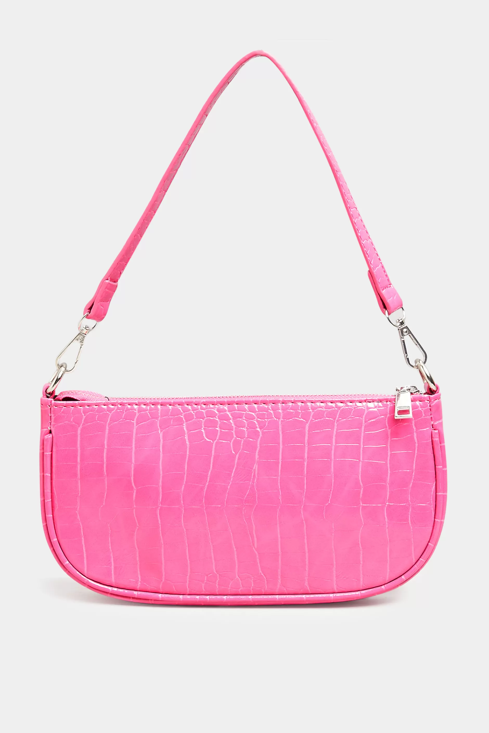 Women M&Co Bags>Yours Yours Pink Faux Croc Shoulder Bag