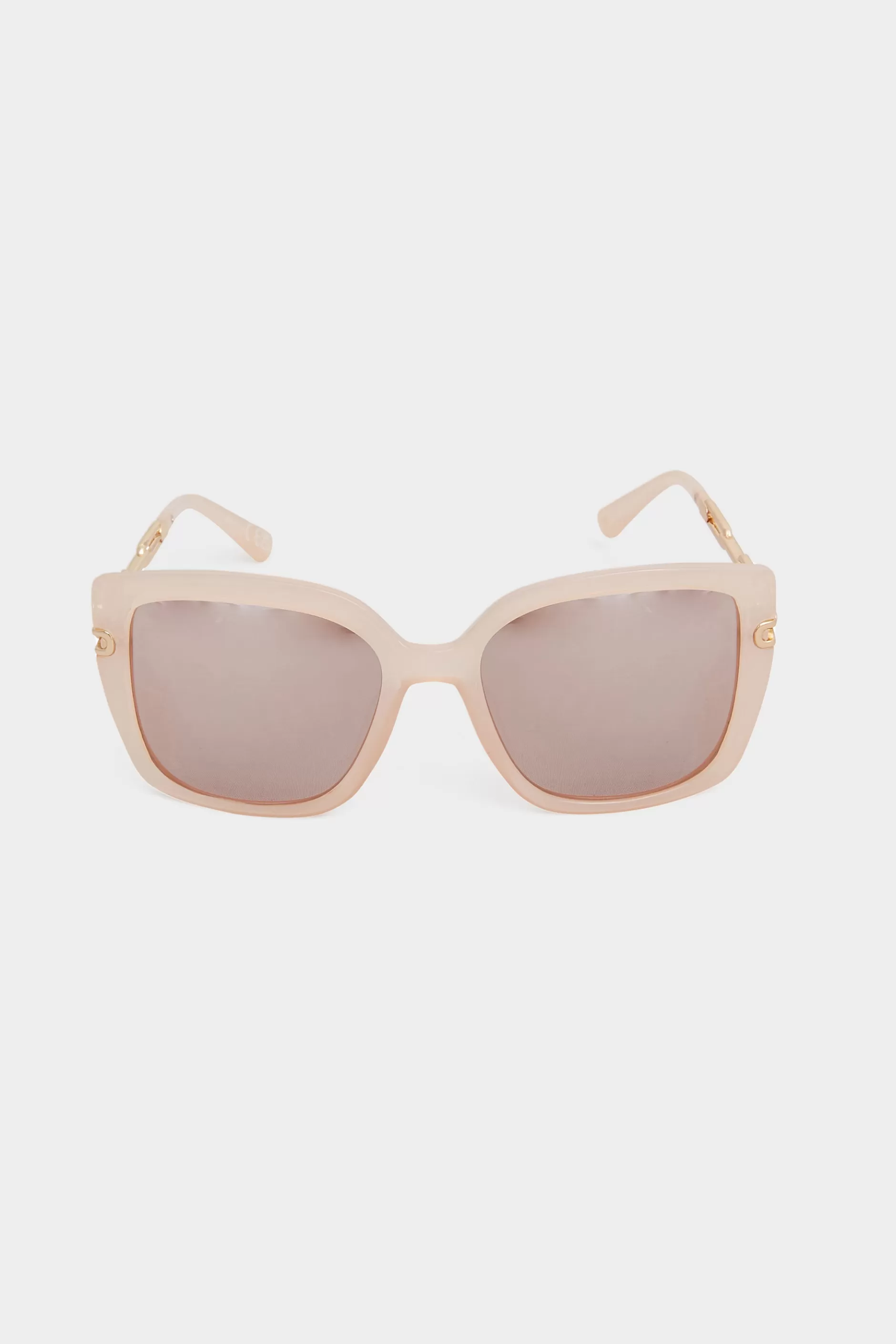 Women M&Co Sunglasses>Yours Yours Pink Oversized Chain Arm Sunglasses