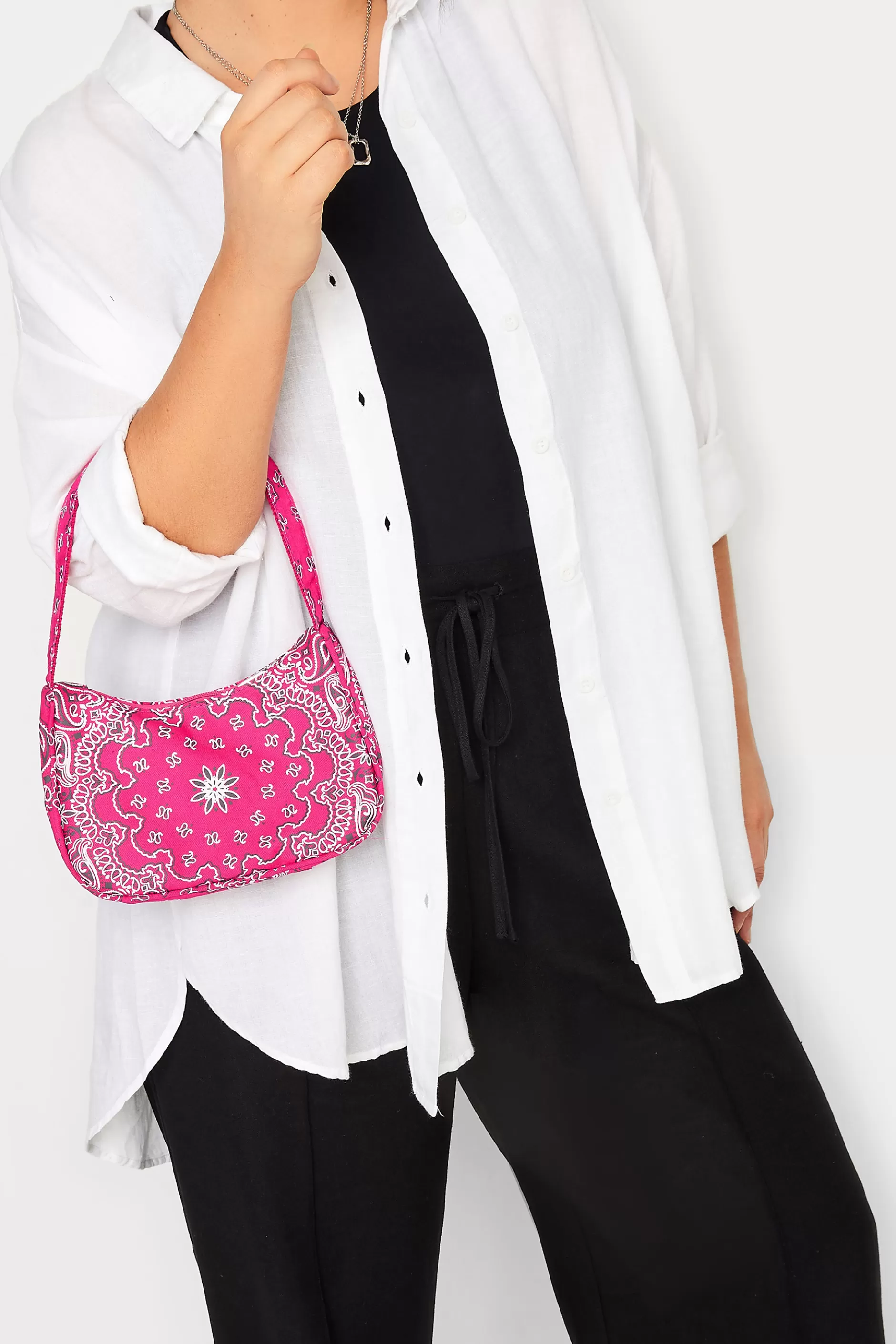 Women M&Co Bags>Yours Yours Pink Paisley Print Shoulder Bag