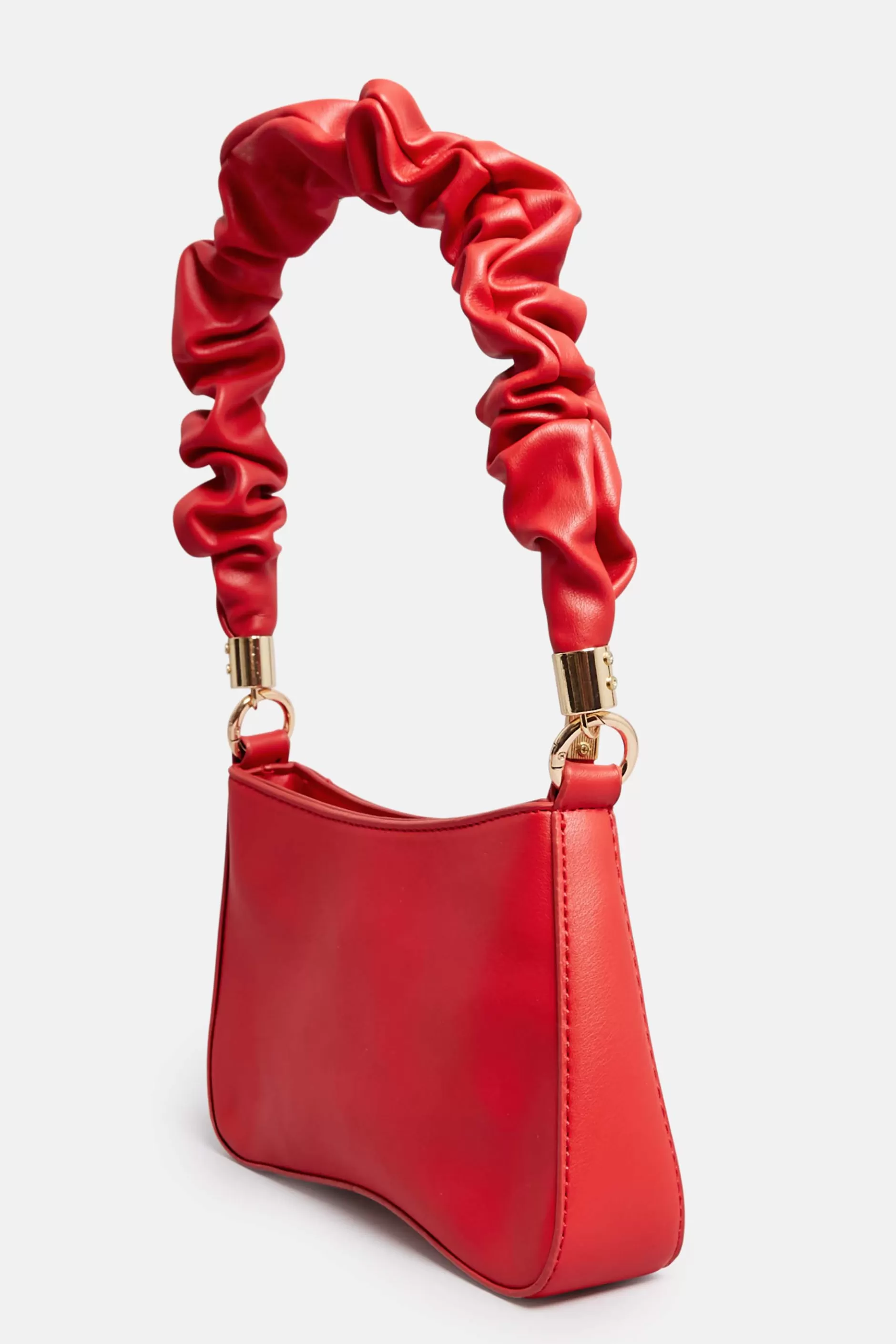 Women M&Co Bags>Yours Yours Red Ruched Handle Bag