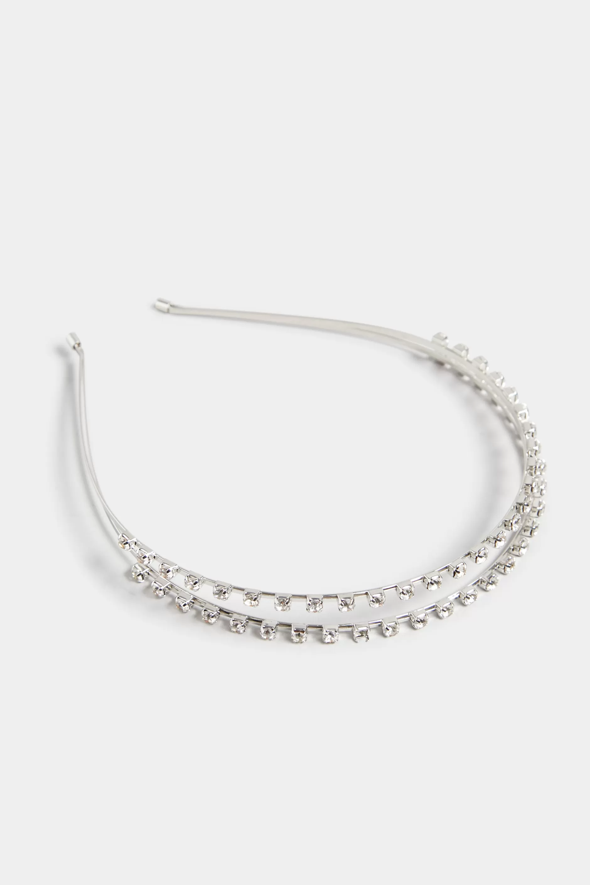 Women M&Co Hair Accessories>Yours Yours Silver Diamante Double Headband