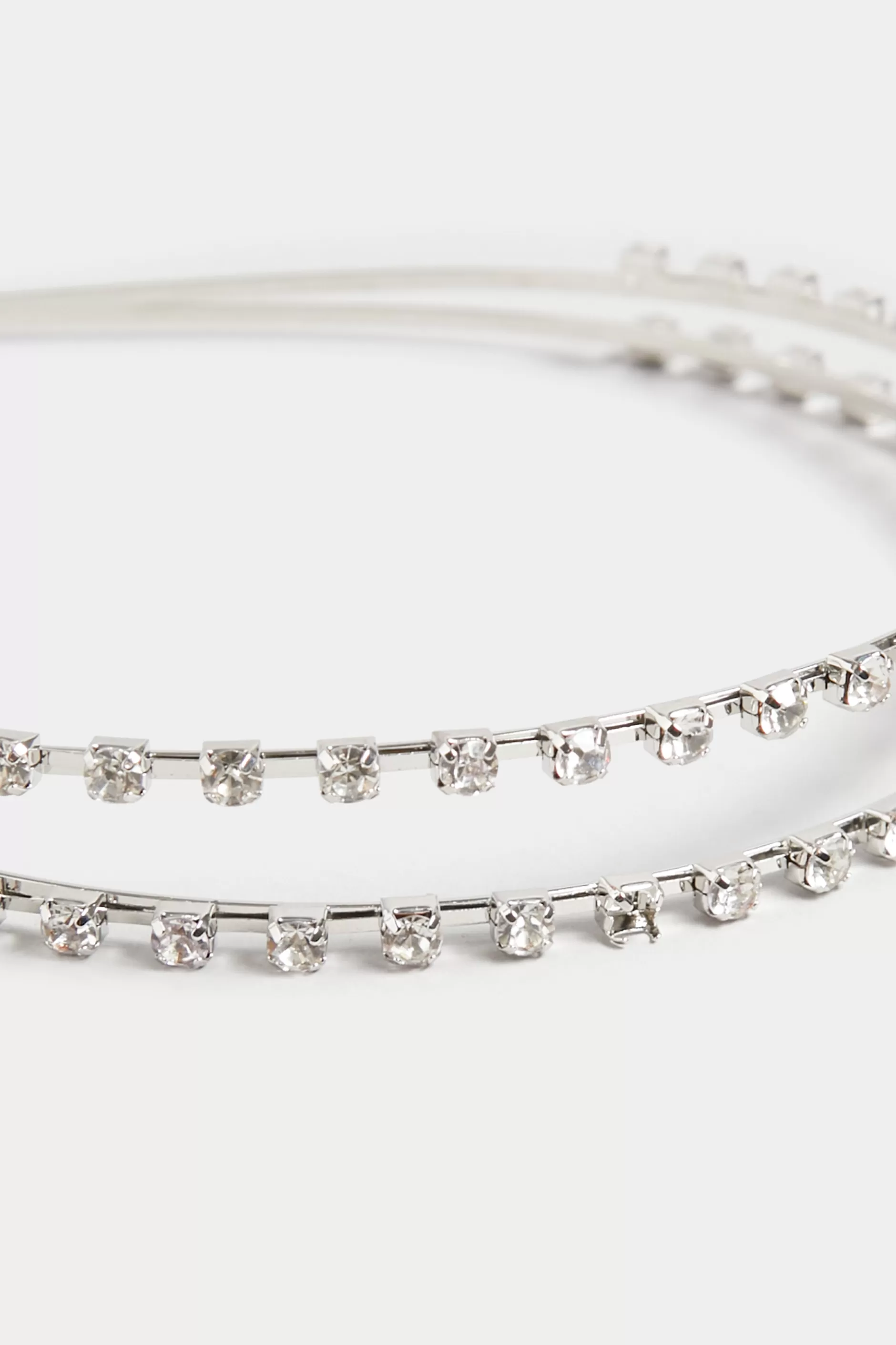 Women M&Co Hair Accessories>Yours Yours Silver Diamante Double Headband