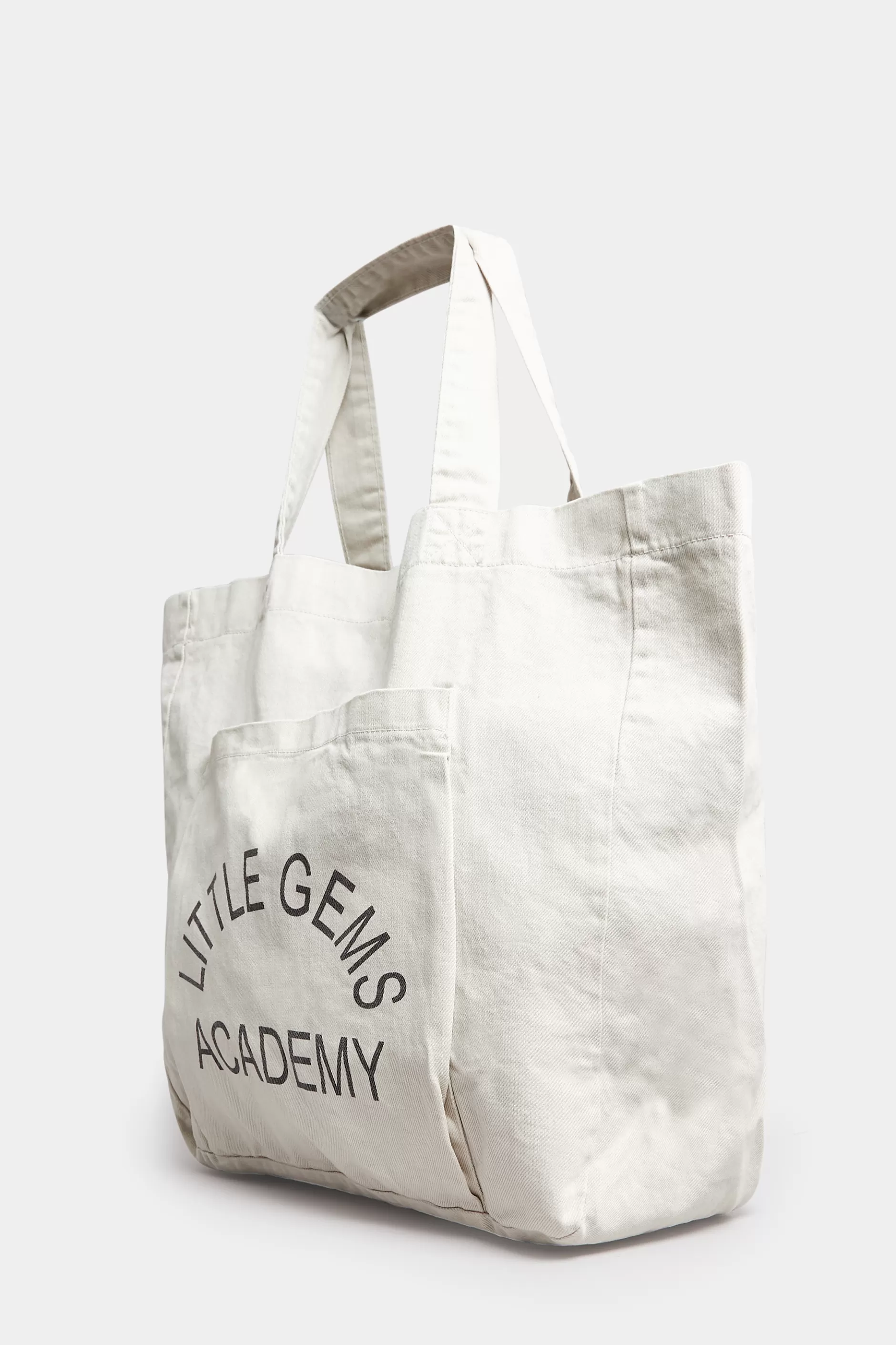 Women M&Co Bags>Yours Yours White Canvas Pocket Tote Bag