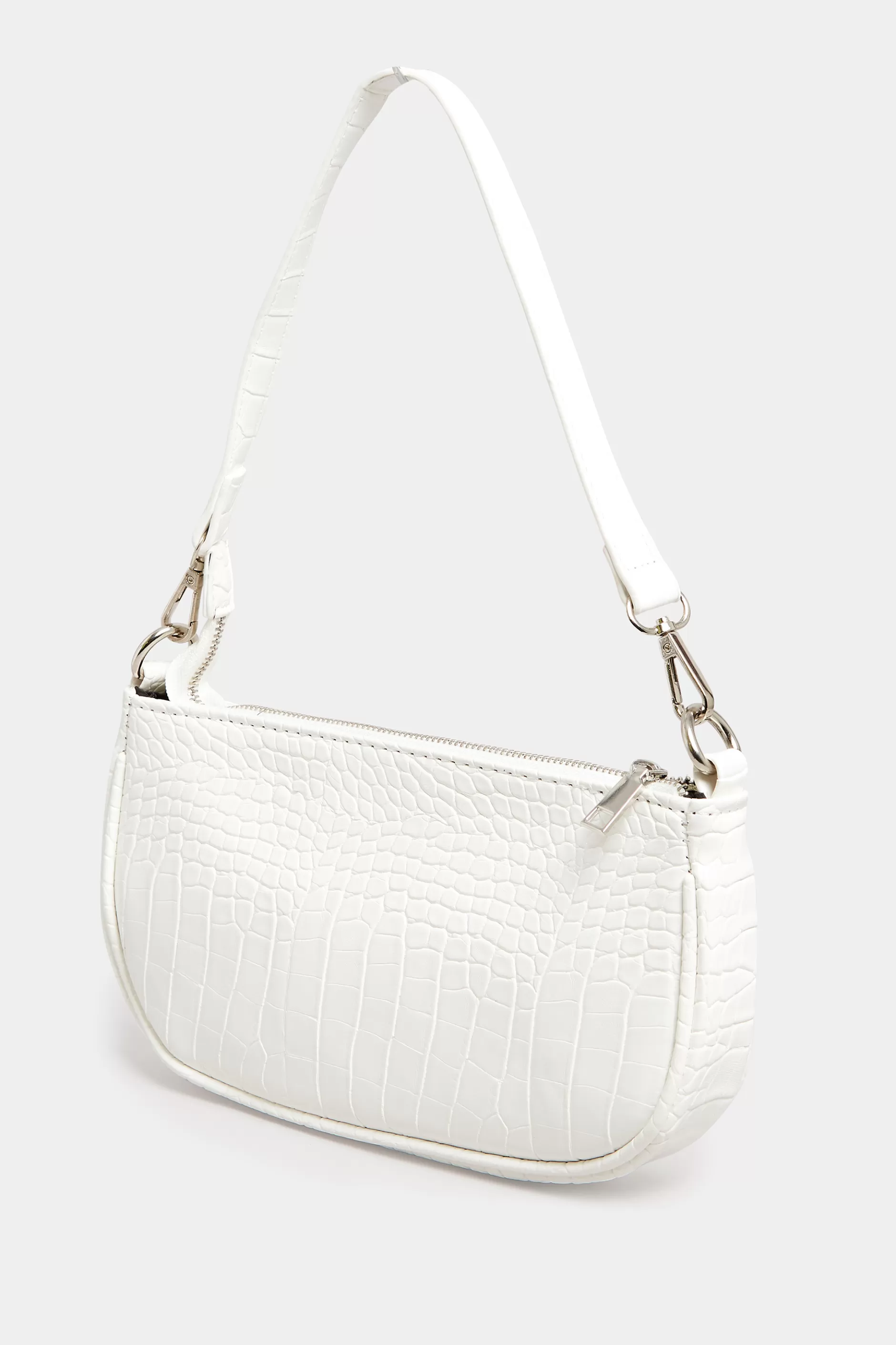 Women M&Co Bags>Yours Yours White Faux Croc Shoulder Bag